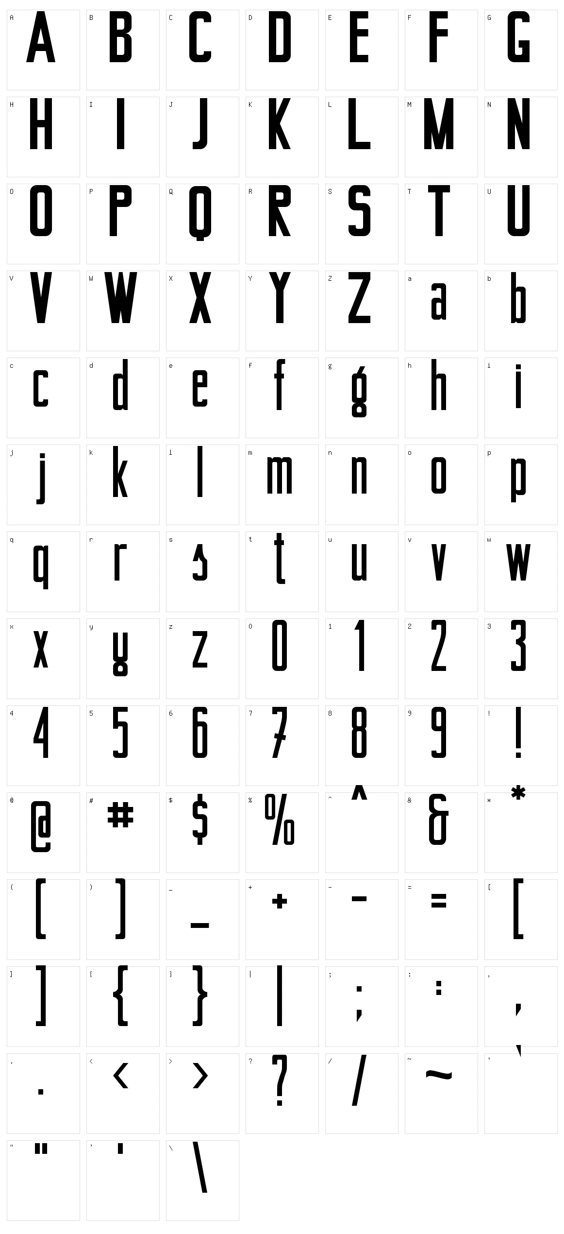 Berta Drug Character Set