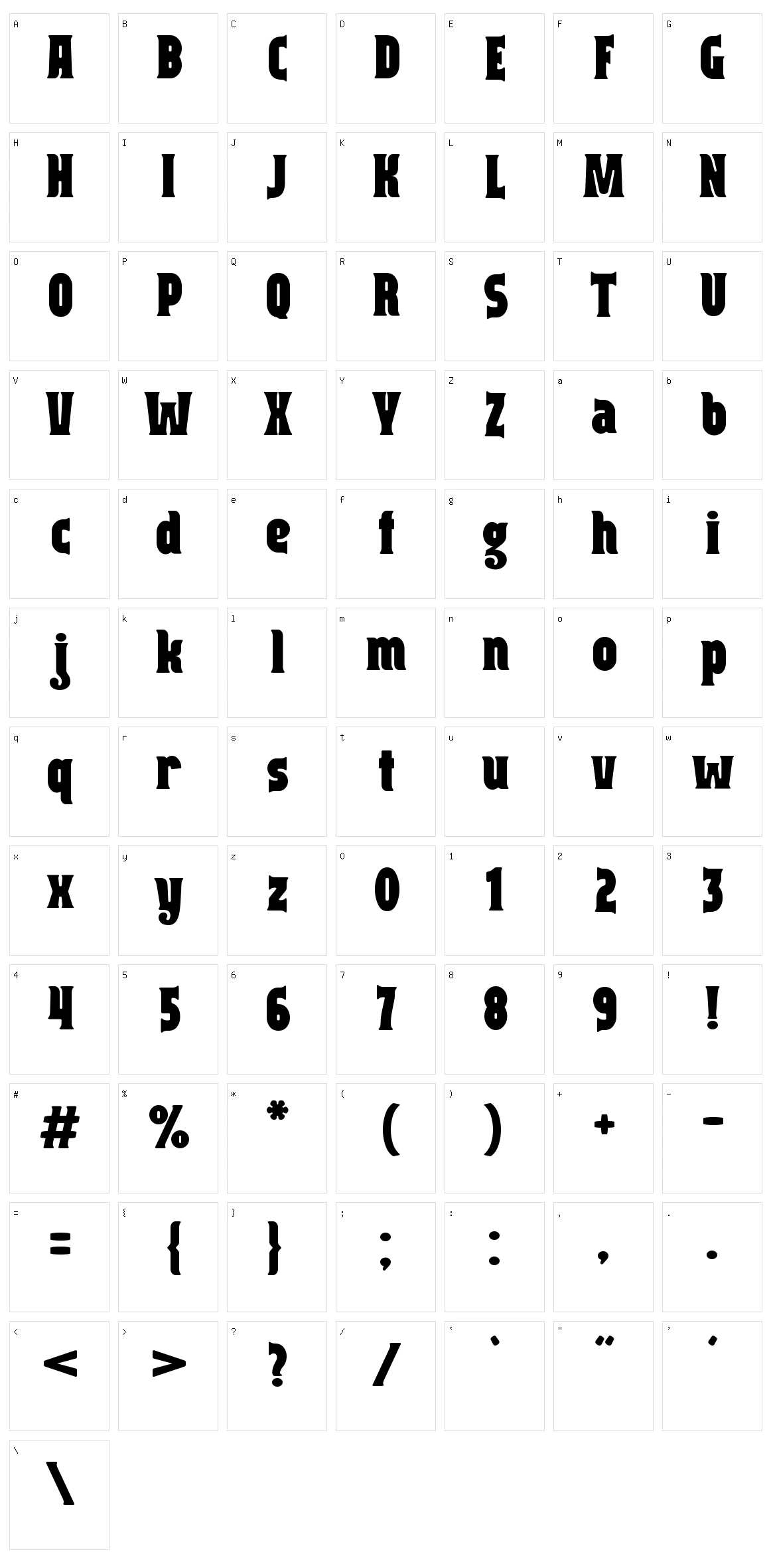 Capitalist Character Set