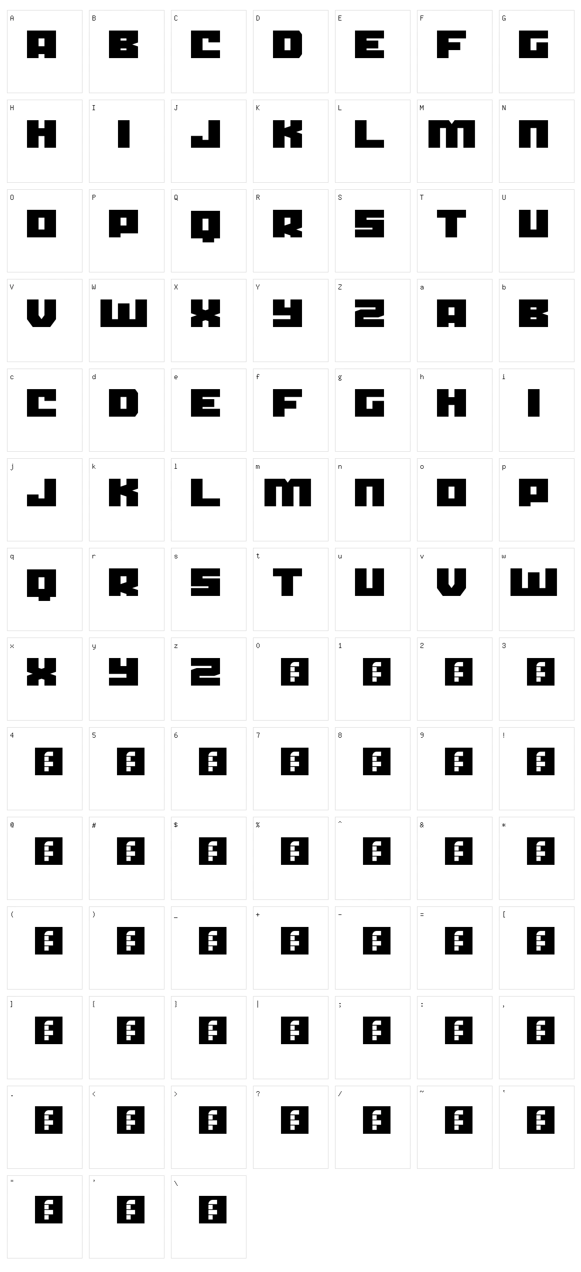 Crank Character Set