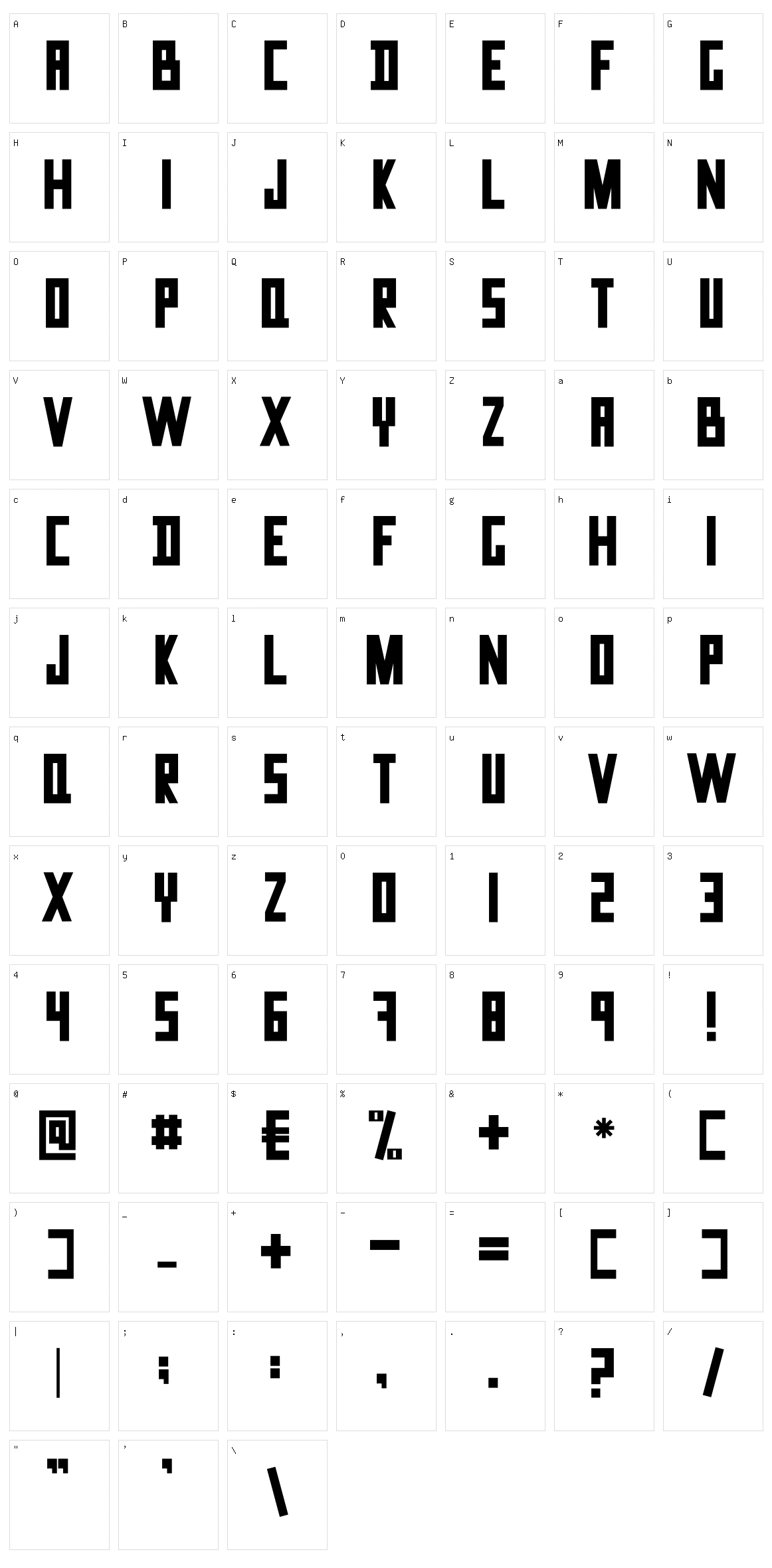 Data Trash Character Set