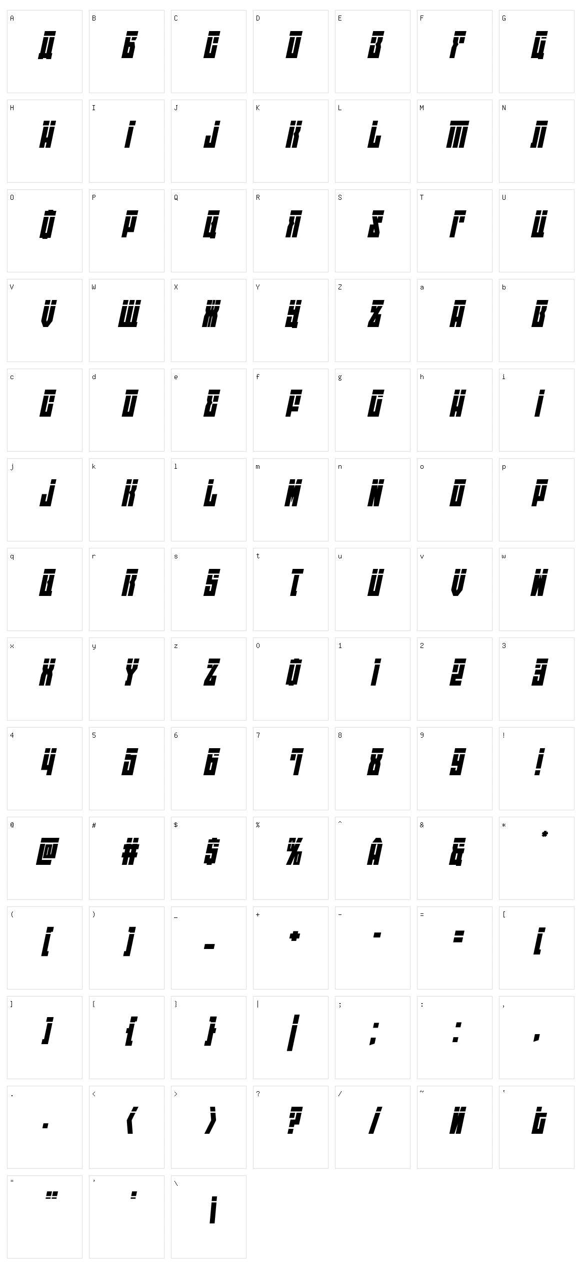 East-West Character Set
