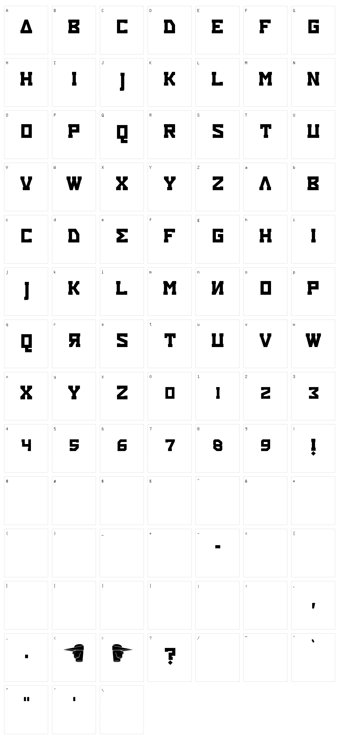 Eurocentric Character Set