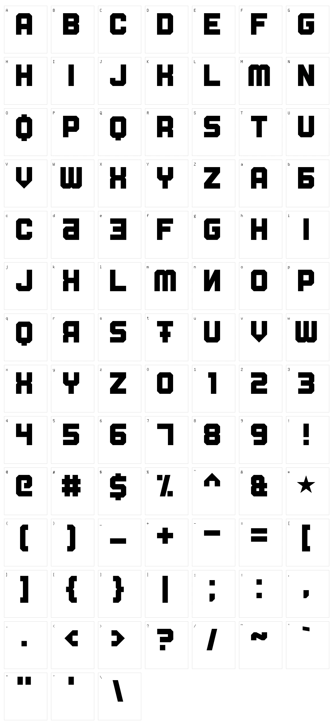 Fatherland Faker Character Set