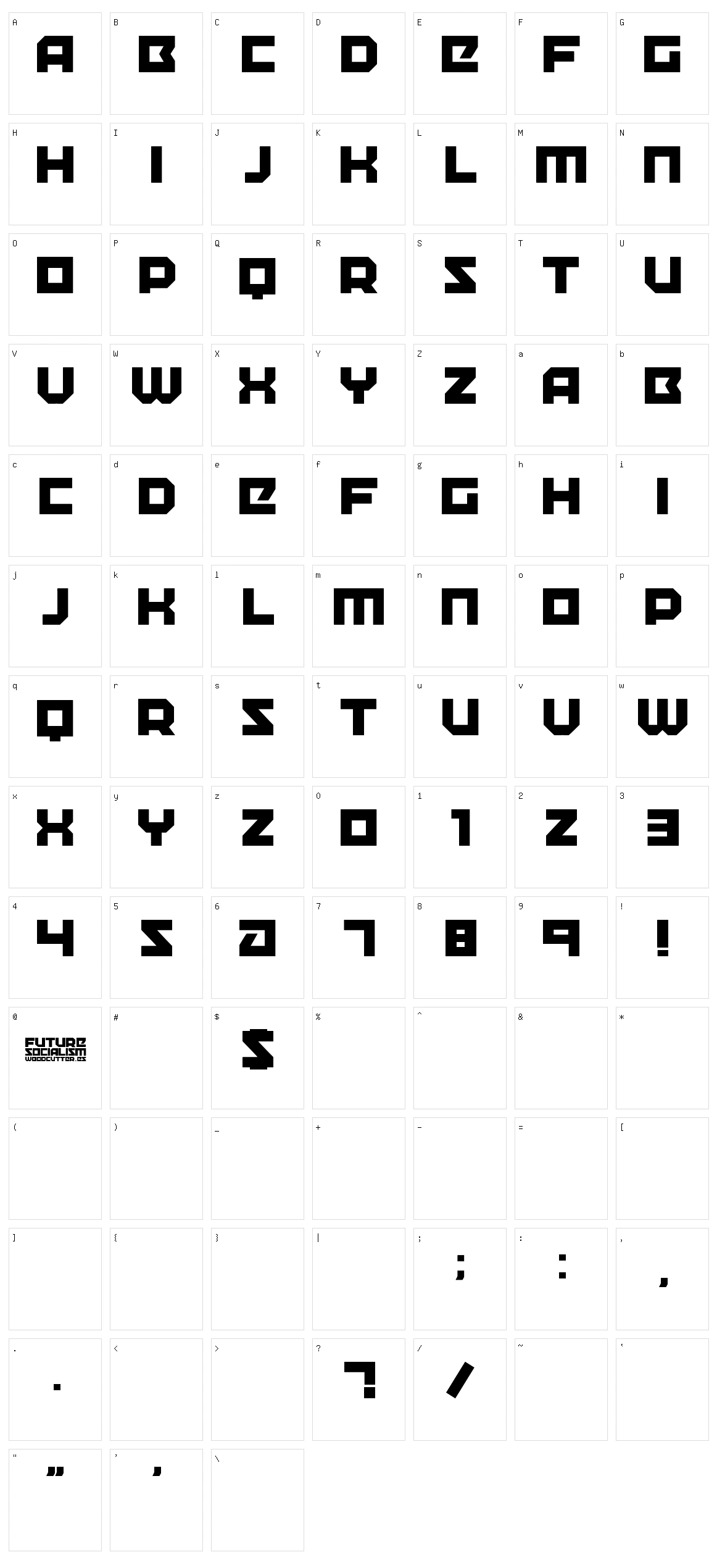 Future Socialism Character Set