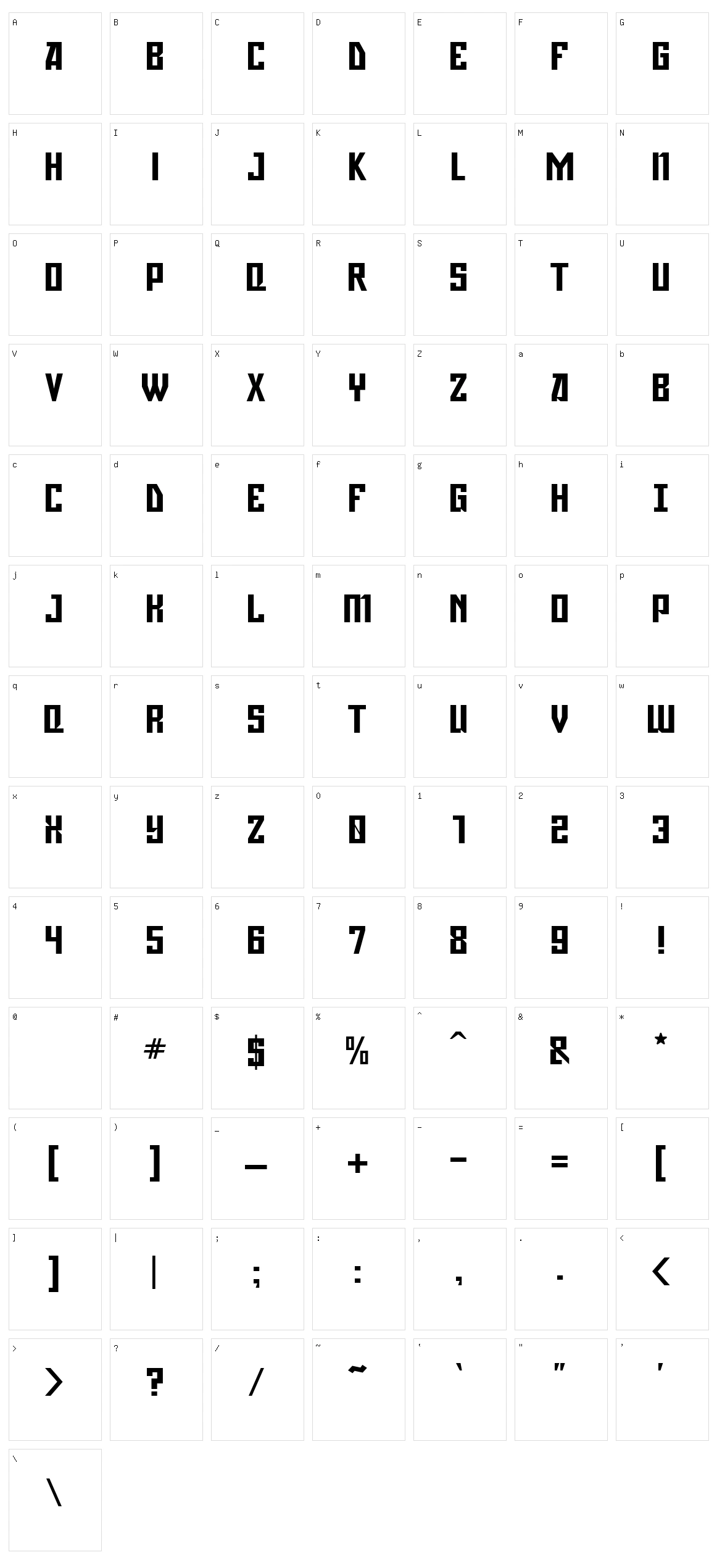 Gagarin Character Set