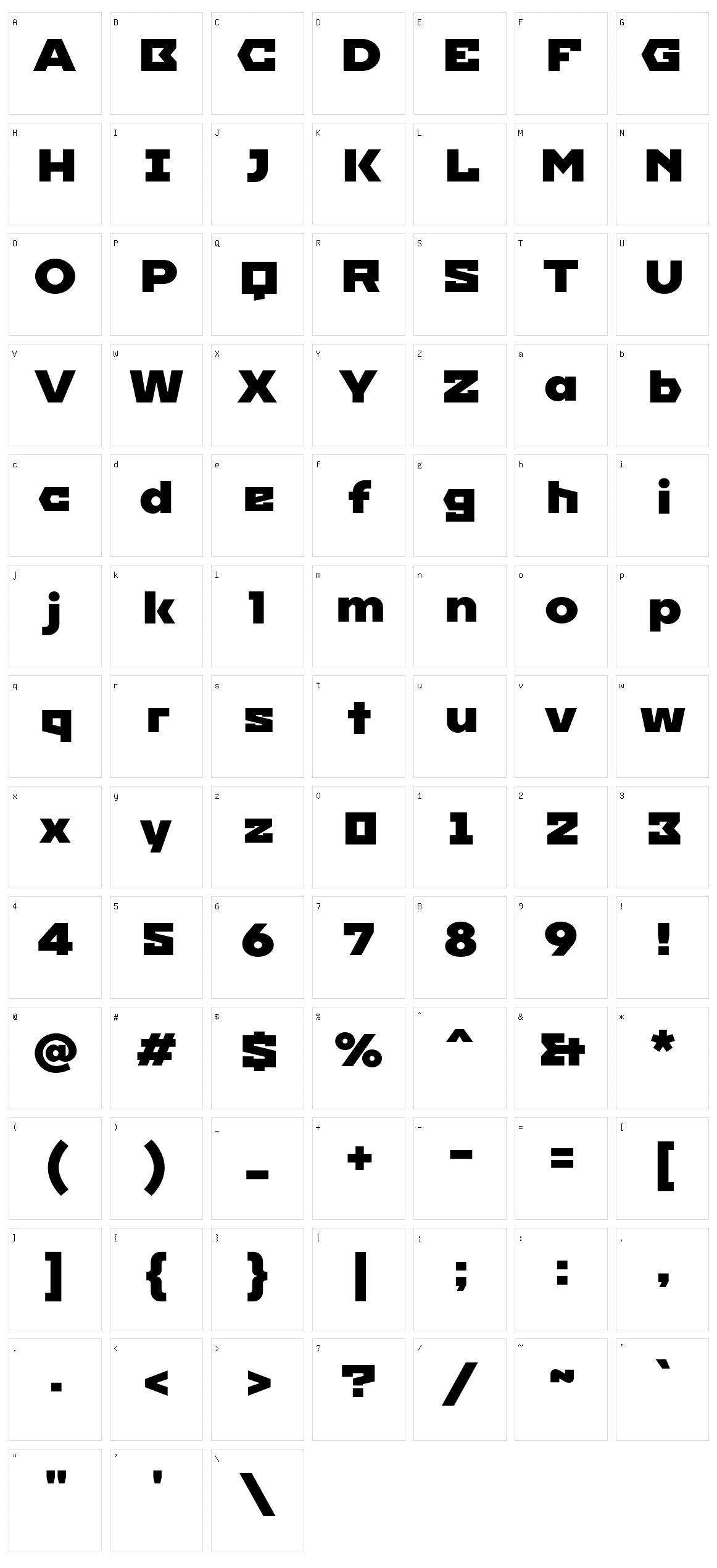 Imperial One Character Set