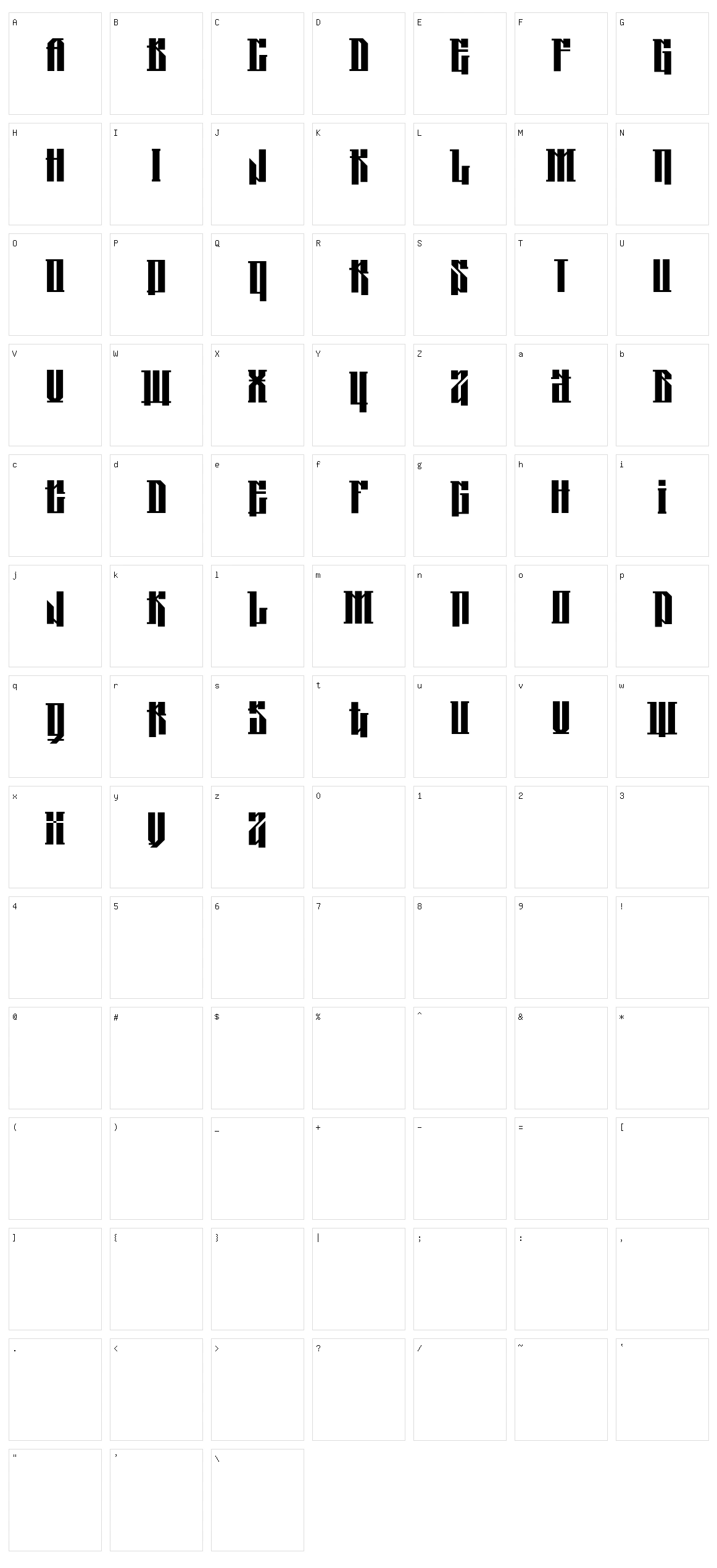 Kolja Character Set