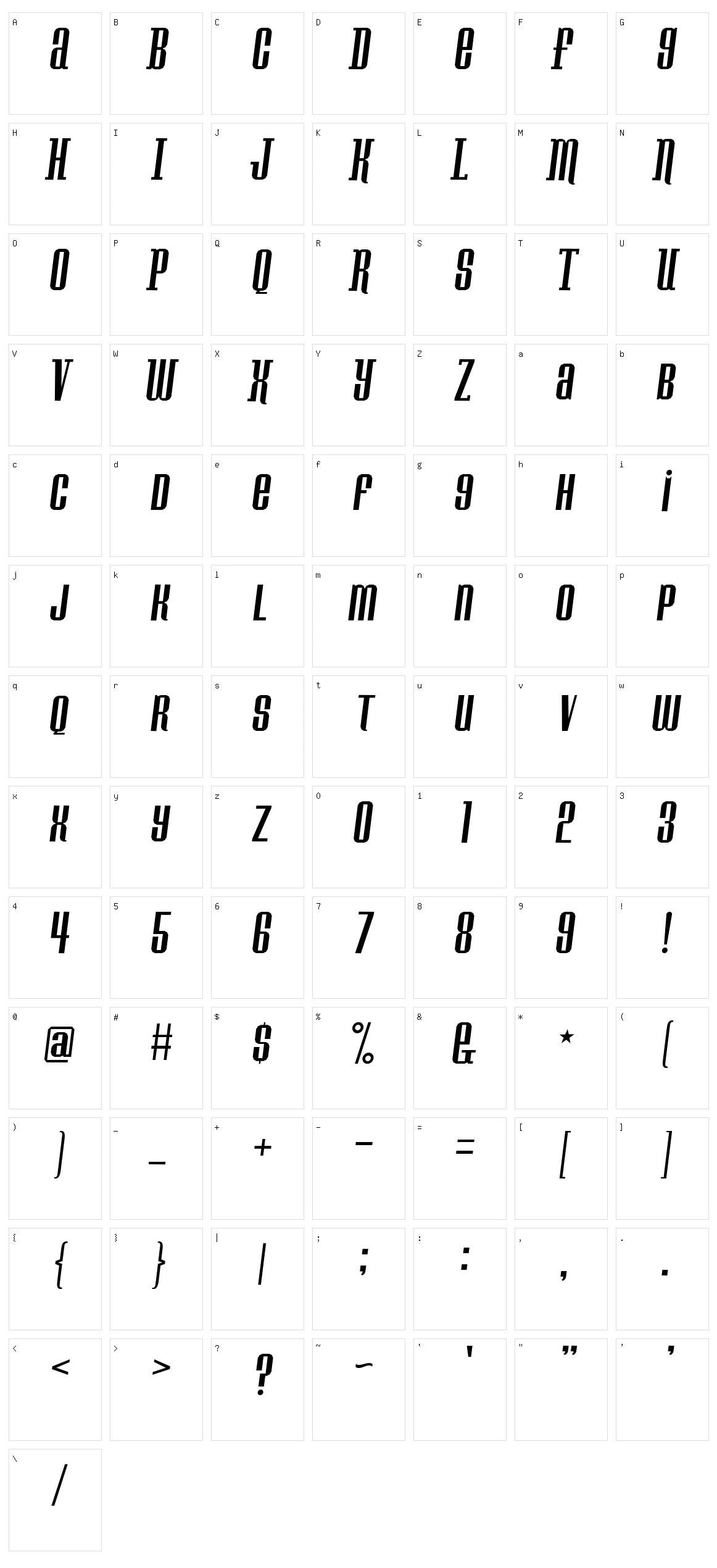 Konspiracy Theory Character Set