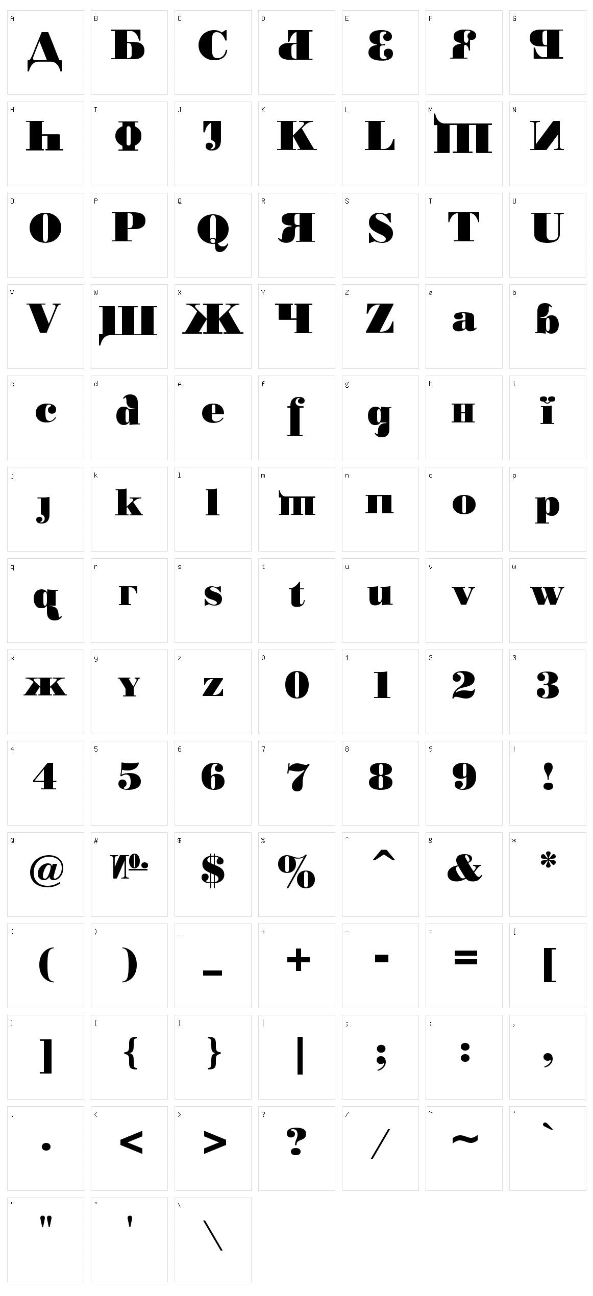 Kremlin Chairman Character Set