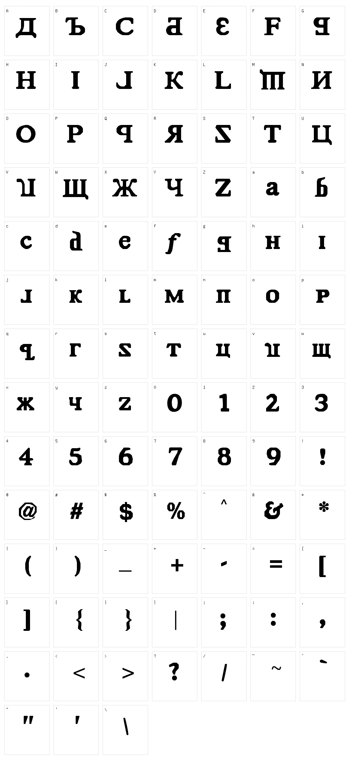 Kremlin Comrade Character Set