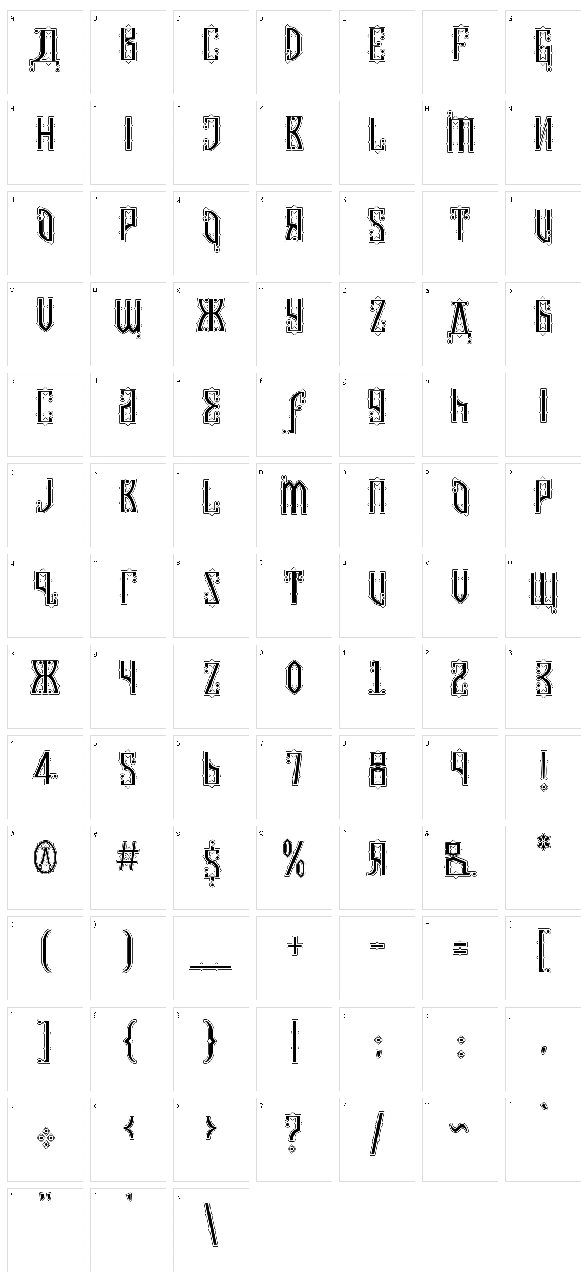 Kremlin Czar Character Set