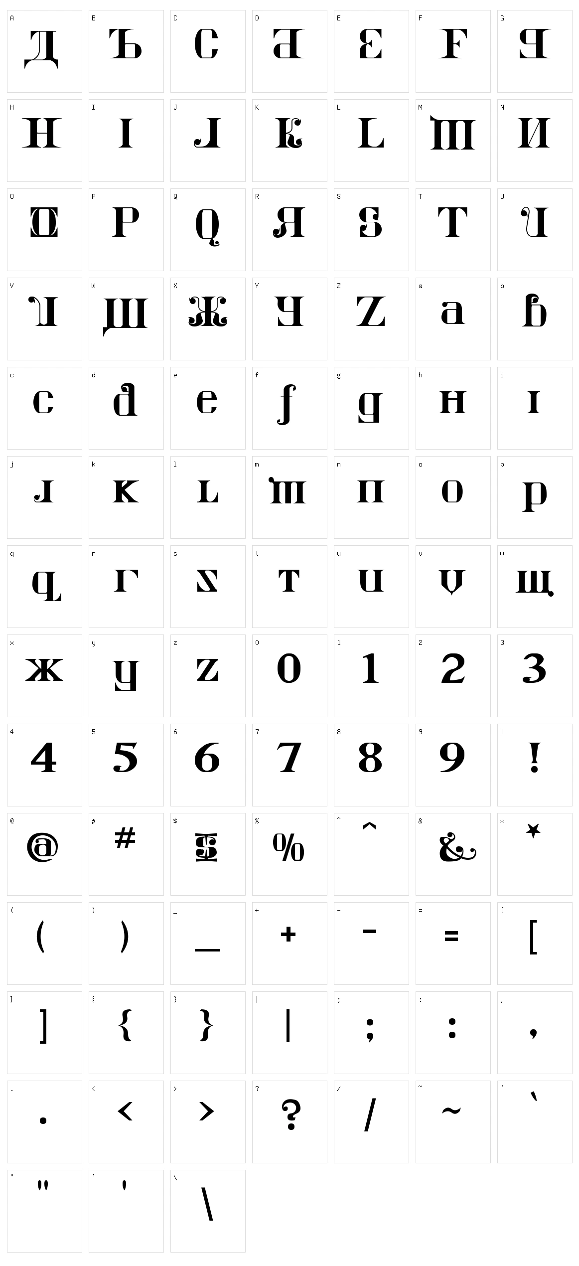 Kremlin Imperial Character Set