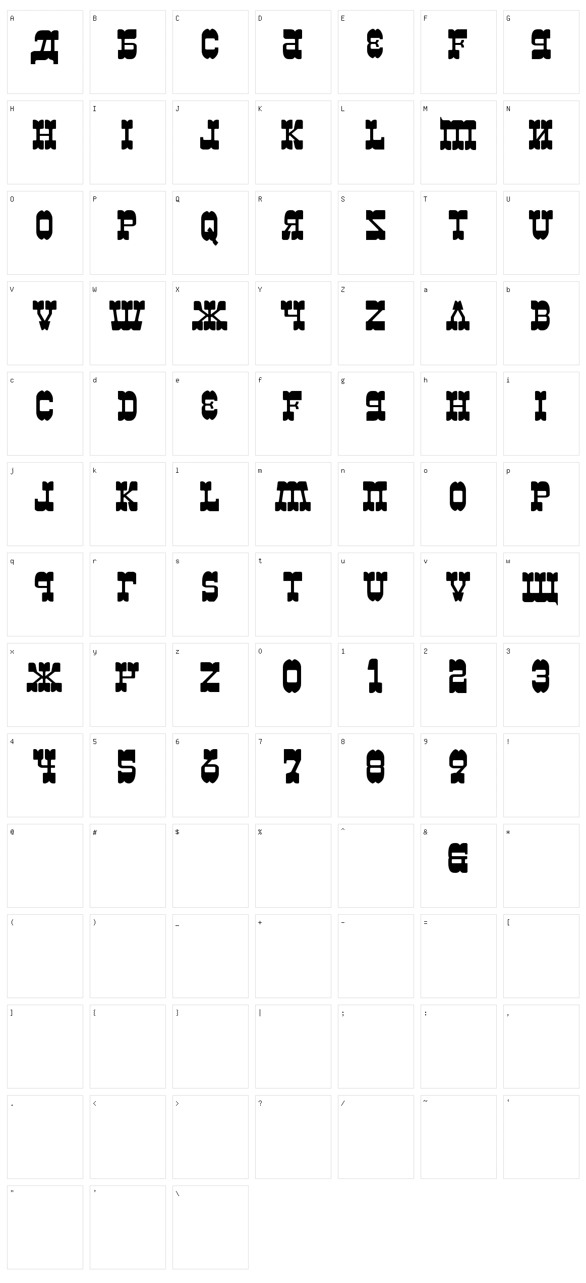 Kremlin Kiev Character Set