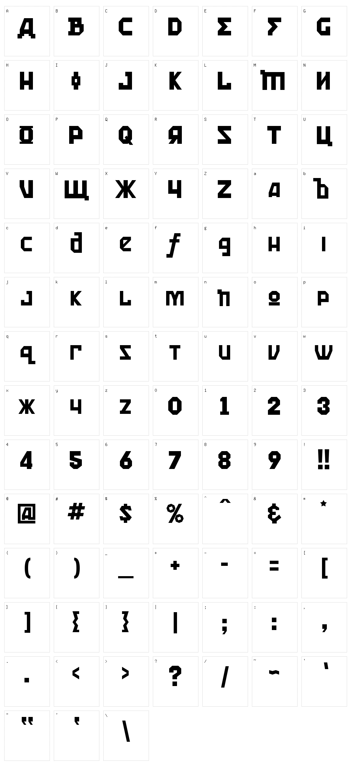 Kremlin Kommisar Character Set