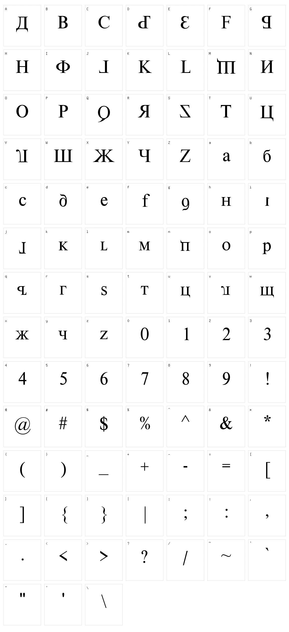 Kremlin Premier Character Set