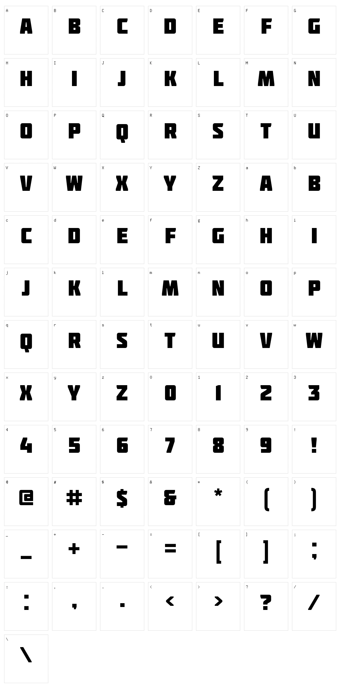 Molot Character Set