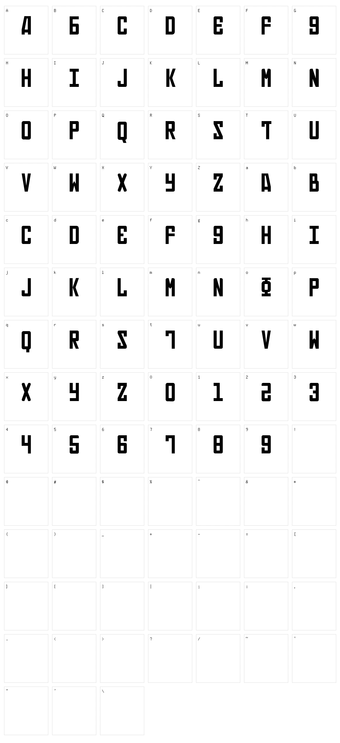 Russian Character Set