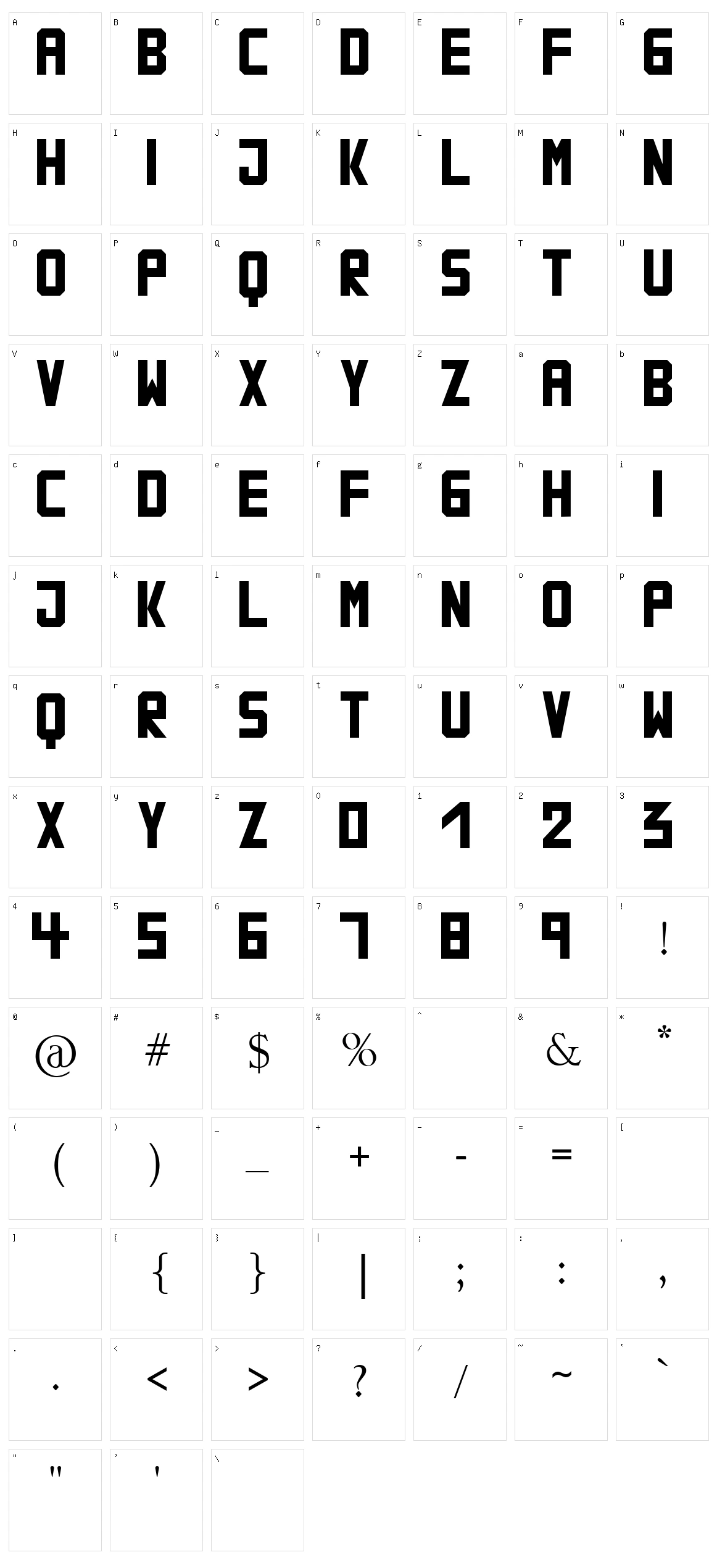 Russian Character Set