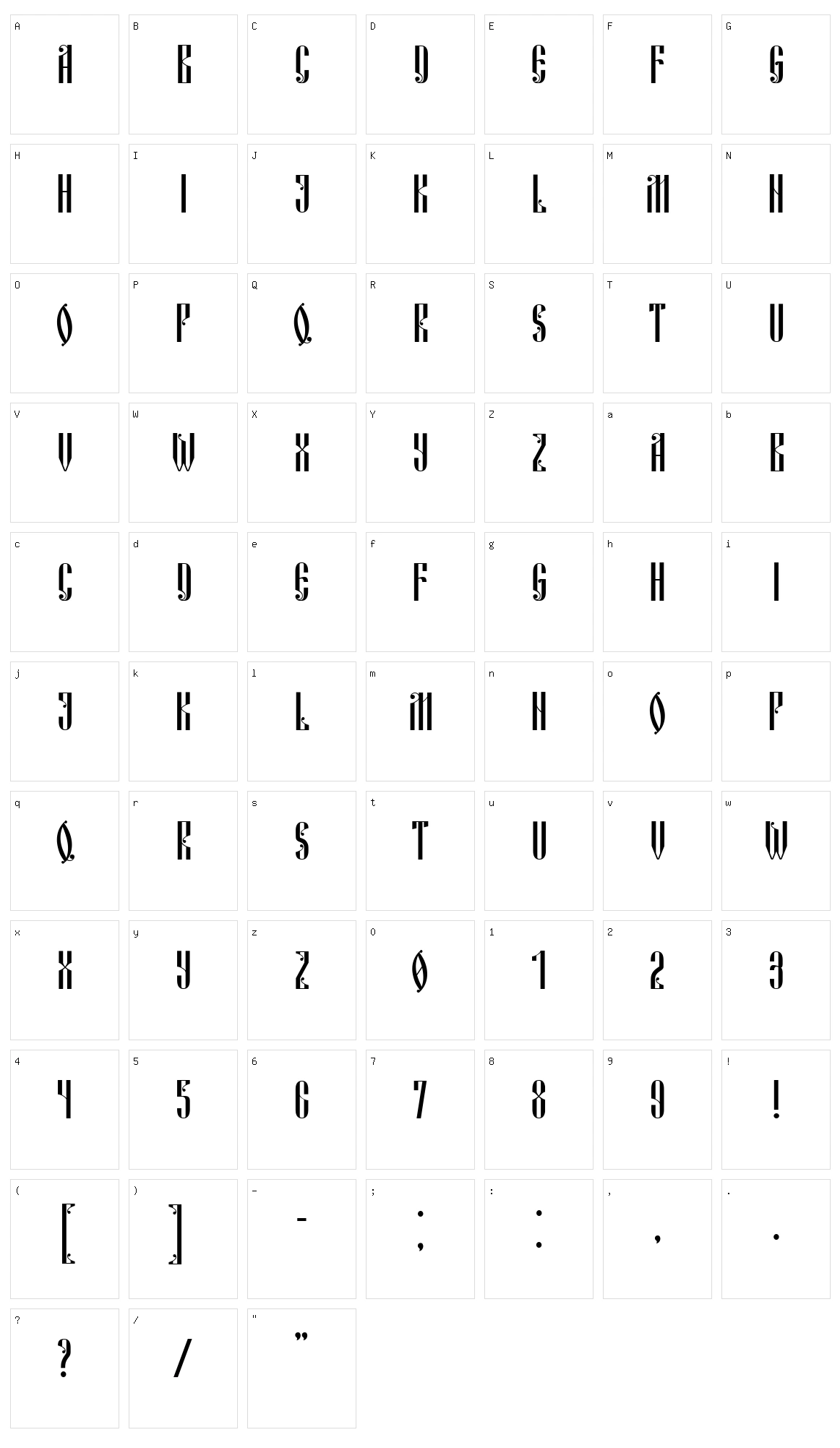 Russian Land Character Set