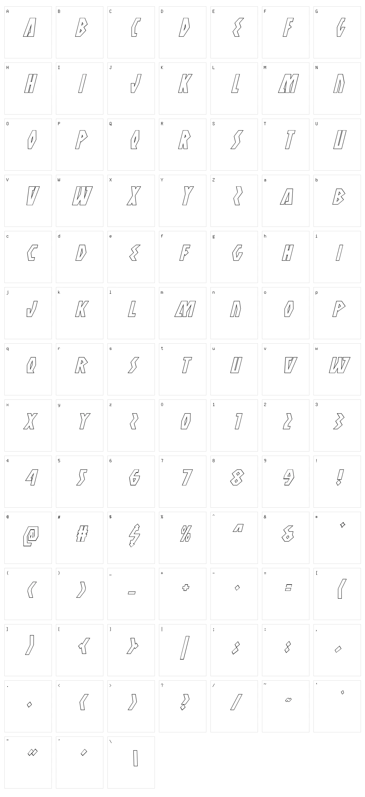 Antikythera Character Set