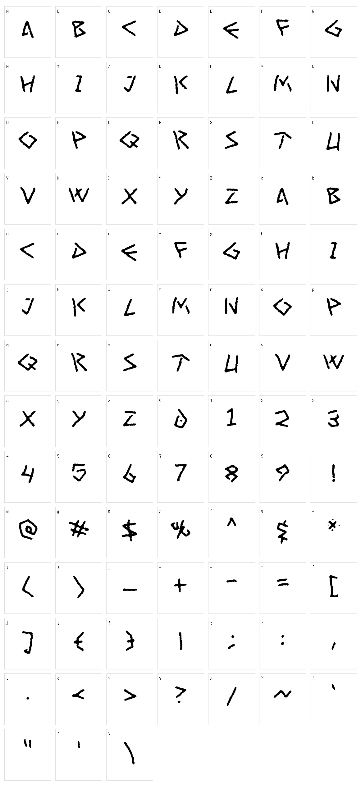 Art Greco Character Set