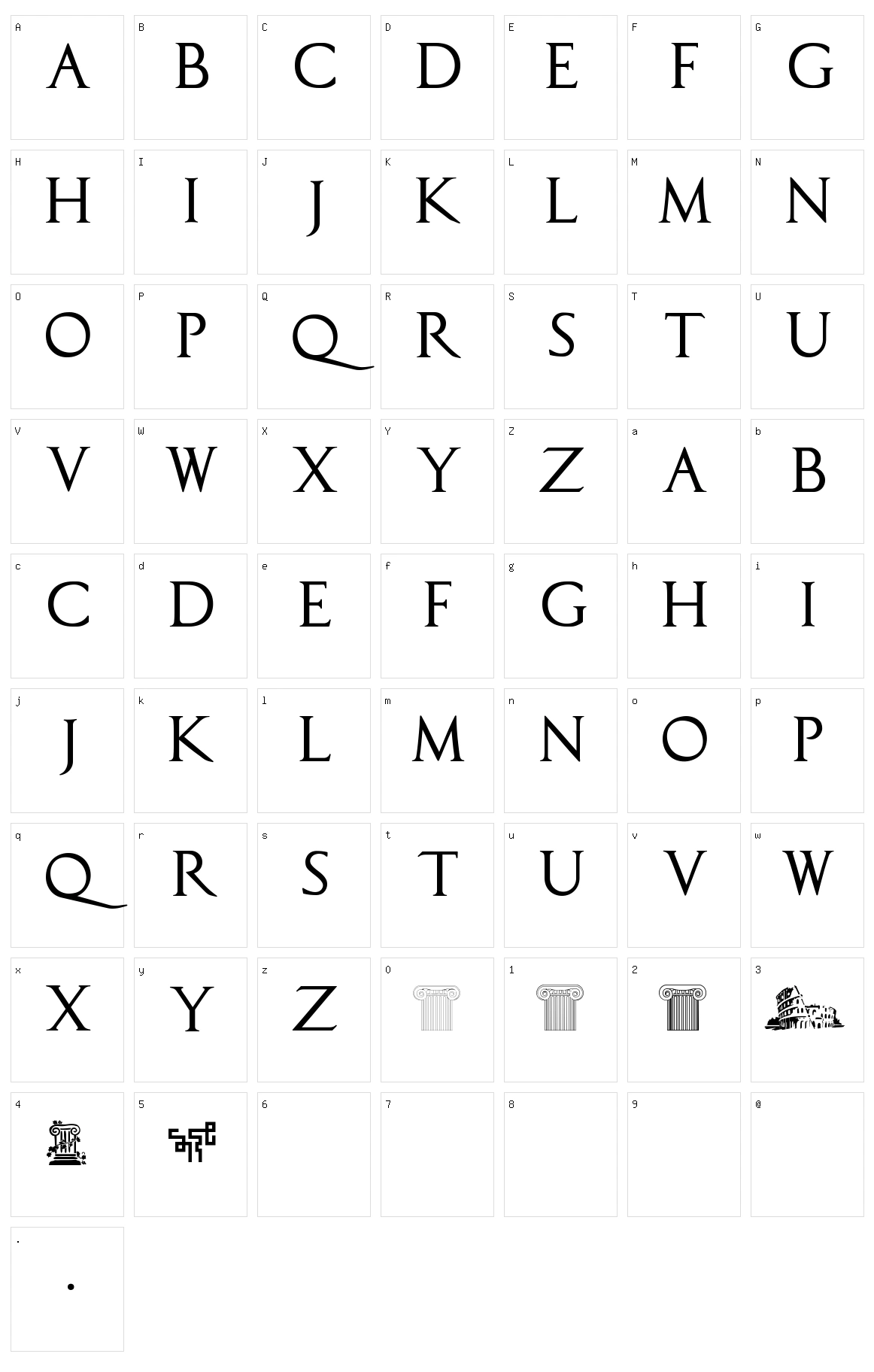 Capitalis TypOasis Character Set
