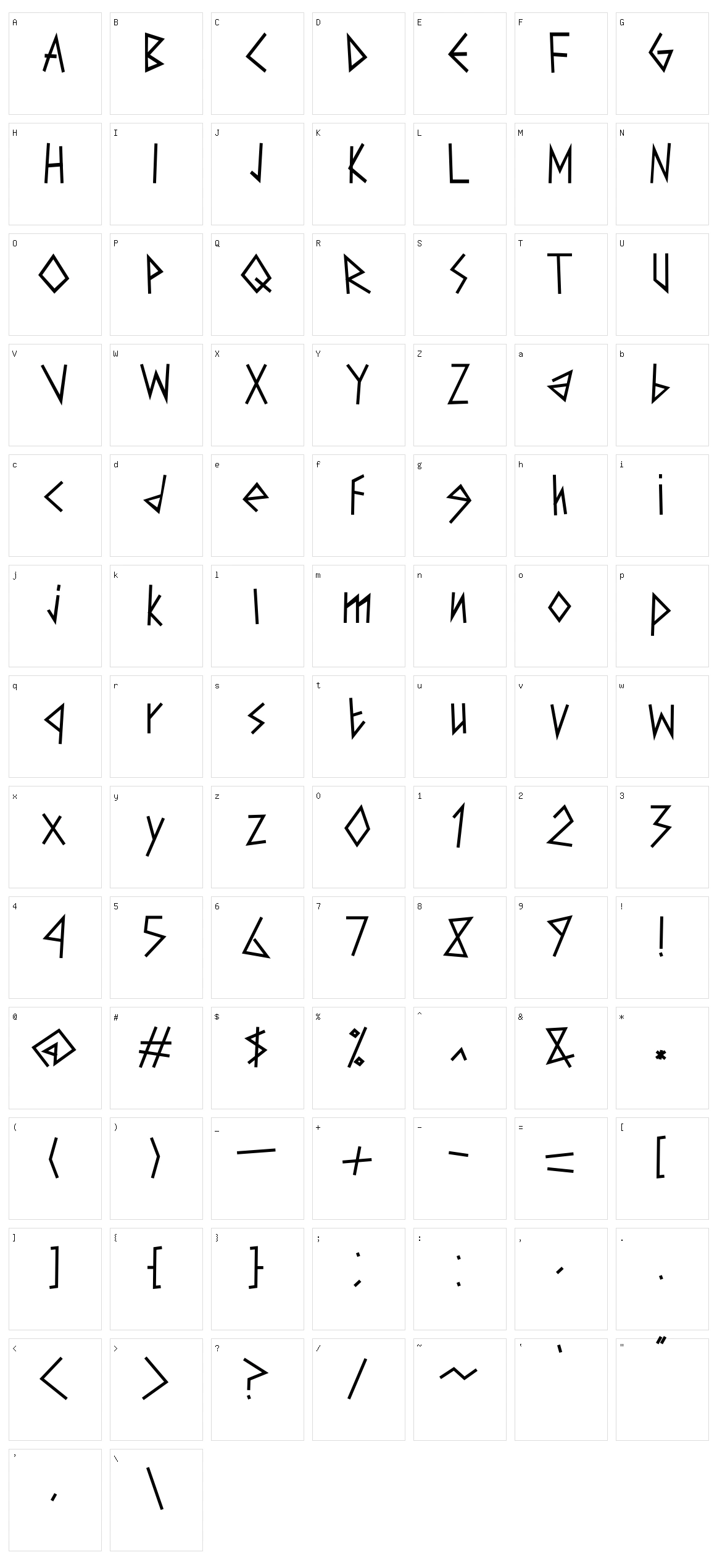 Edge To Edge Character Set