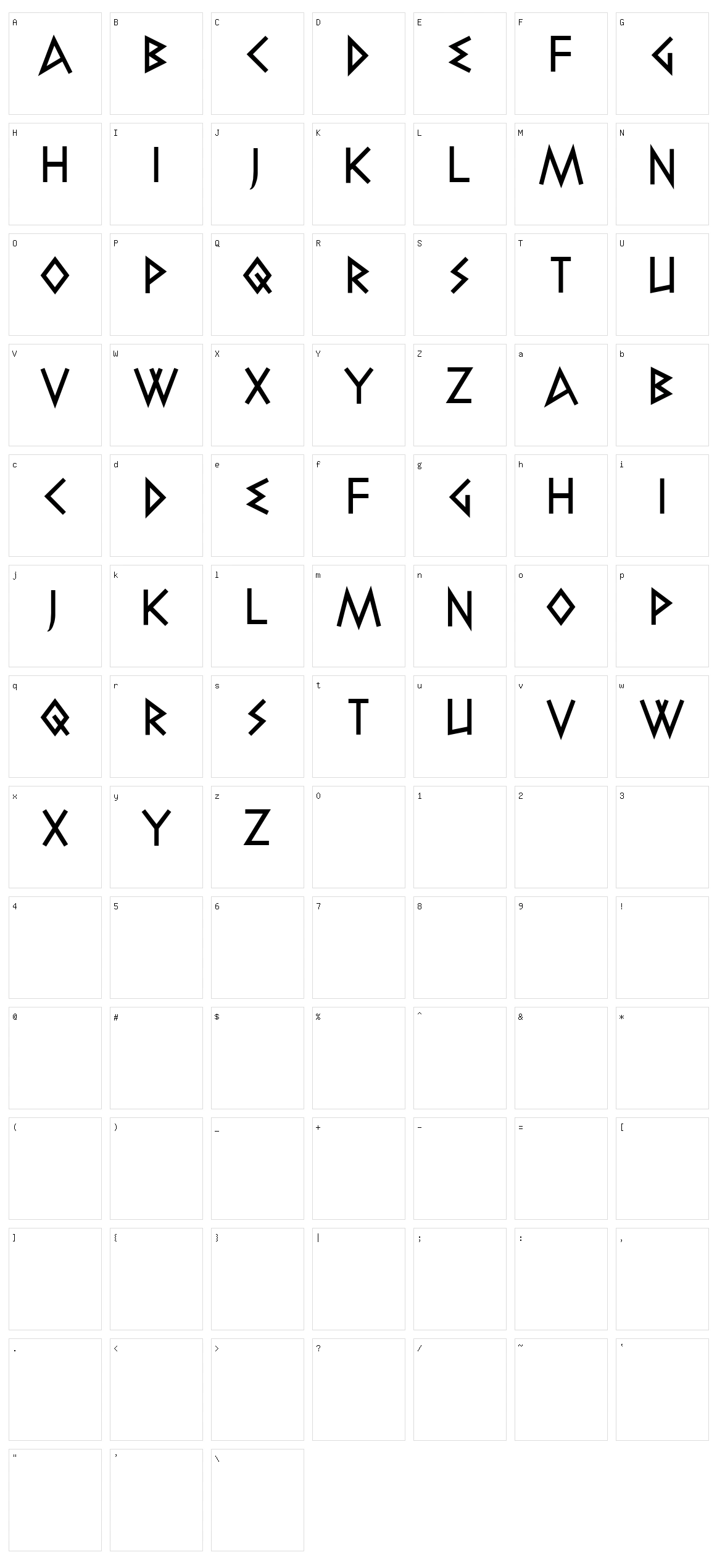 Elektra Character Set
