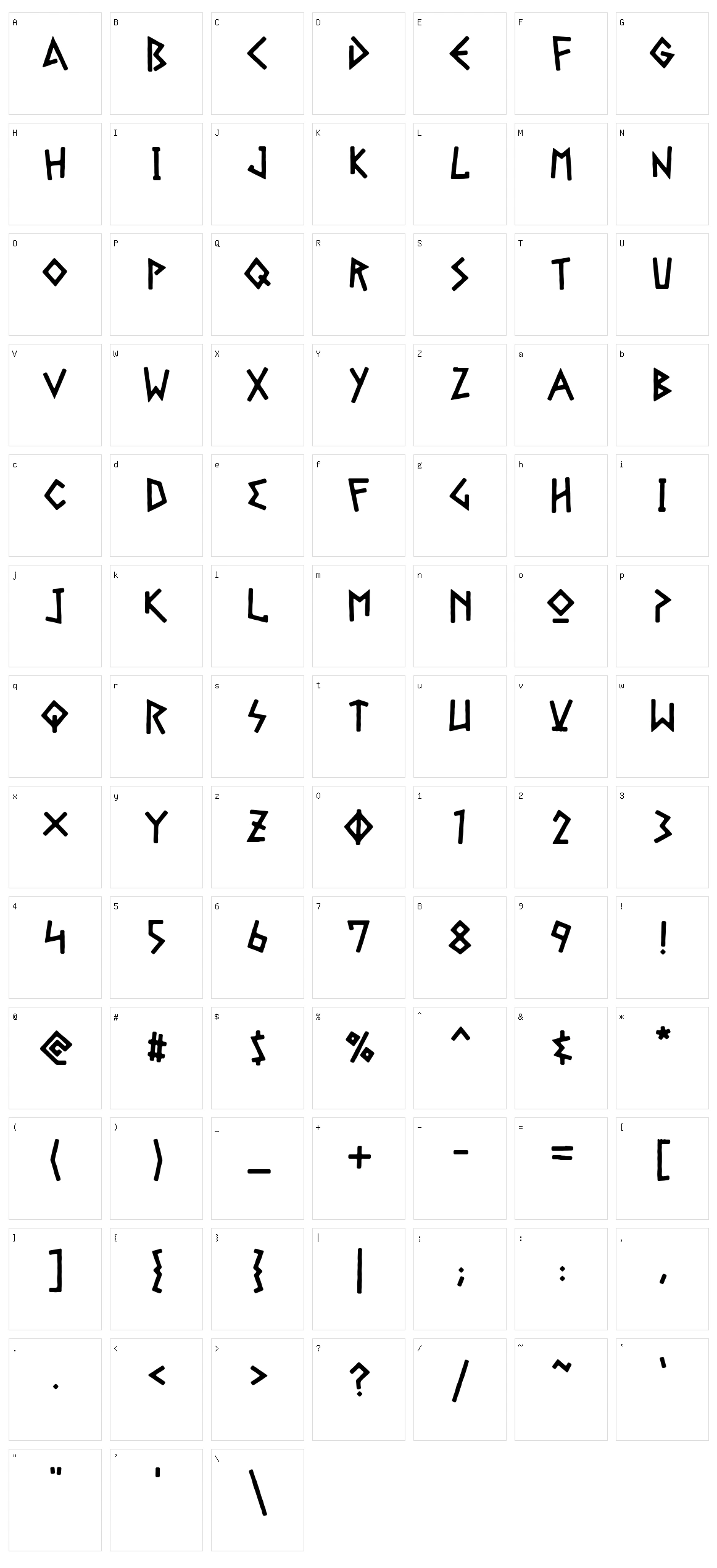 Gelio Character Set