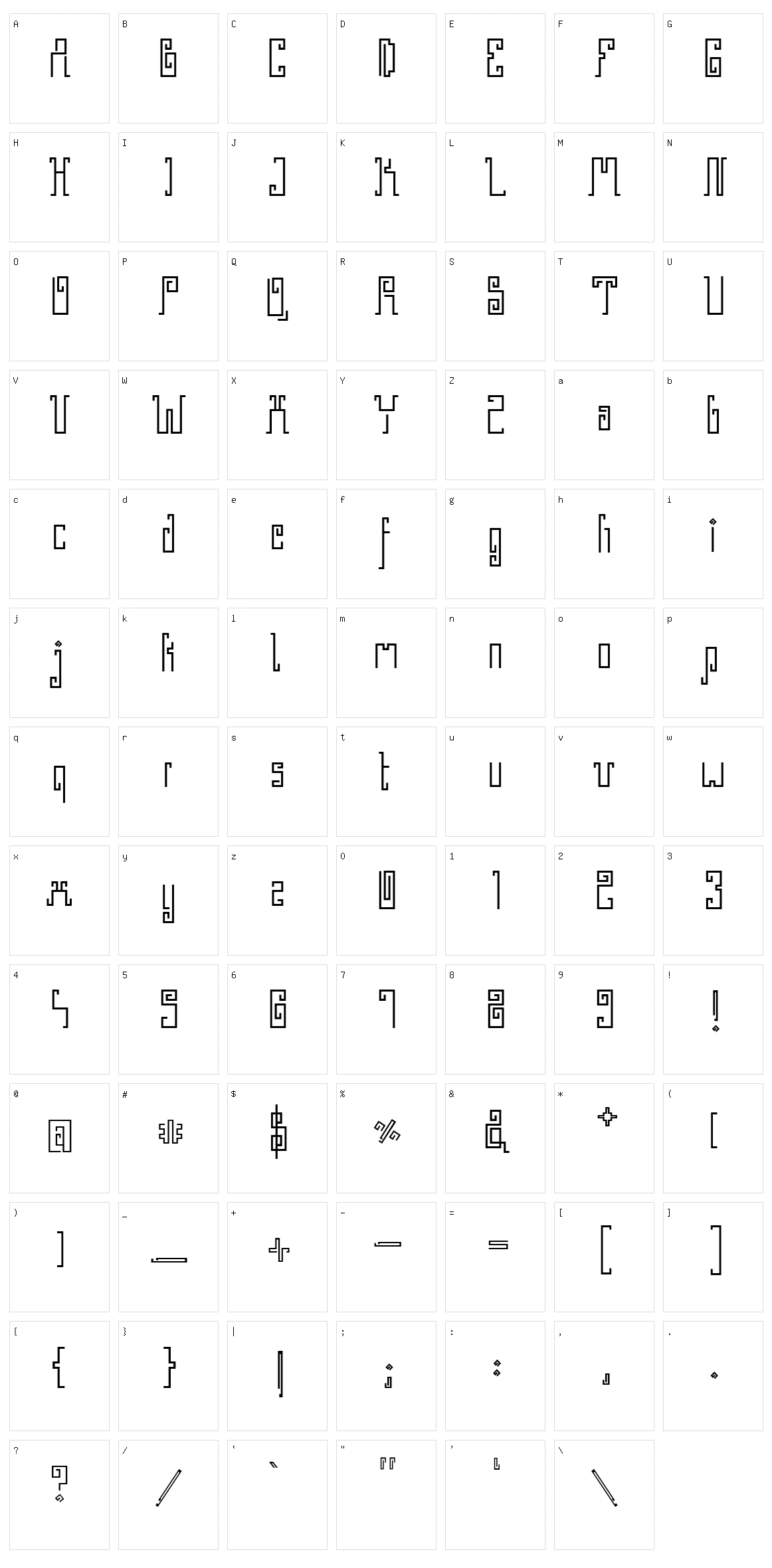 Greek Stone Character Set