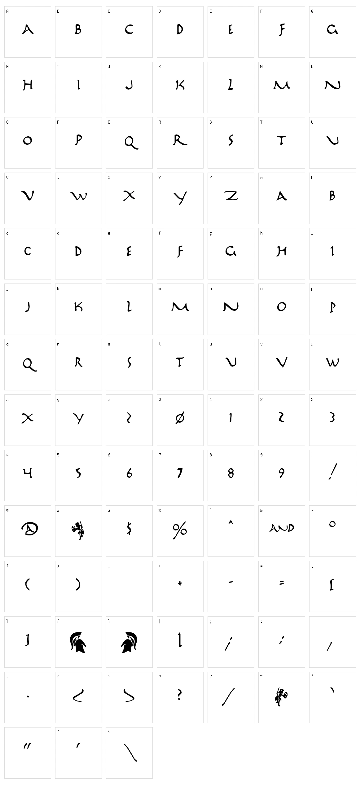 Marathon Character Set