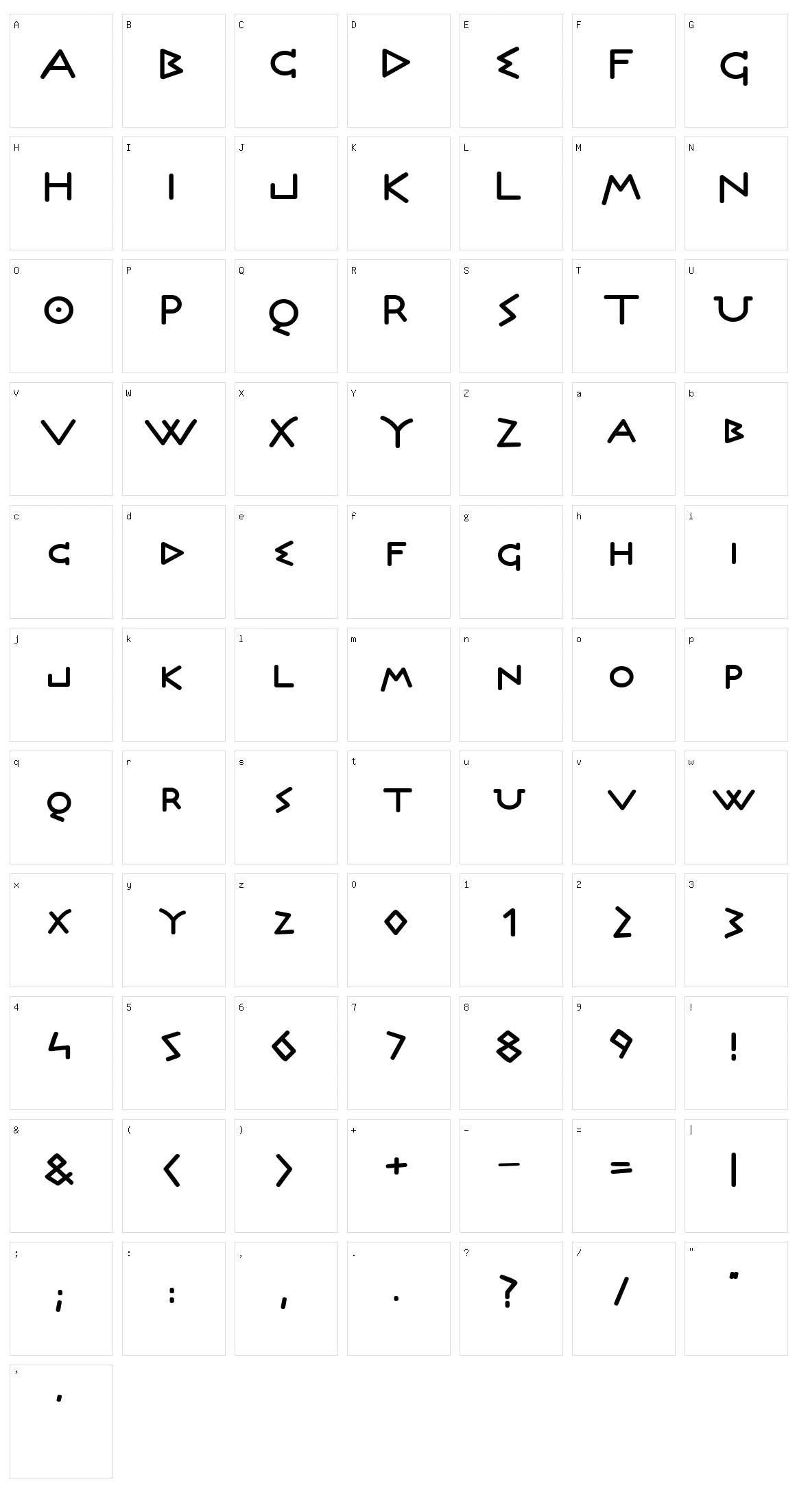 Olympus Character Set