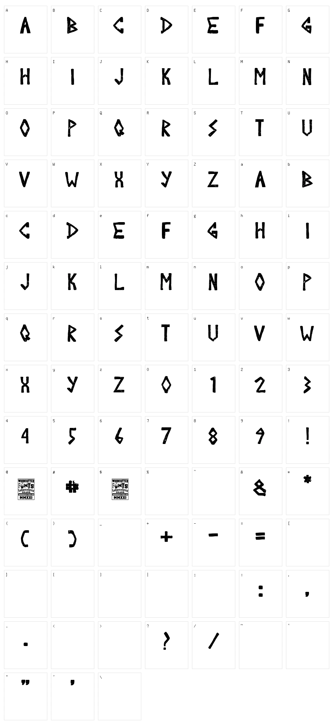 Semper Invicta Character Set