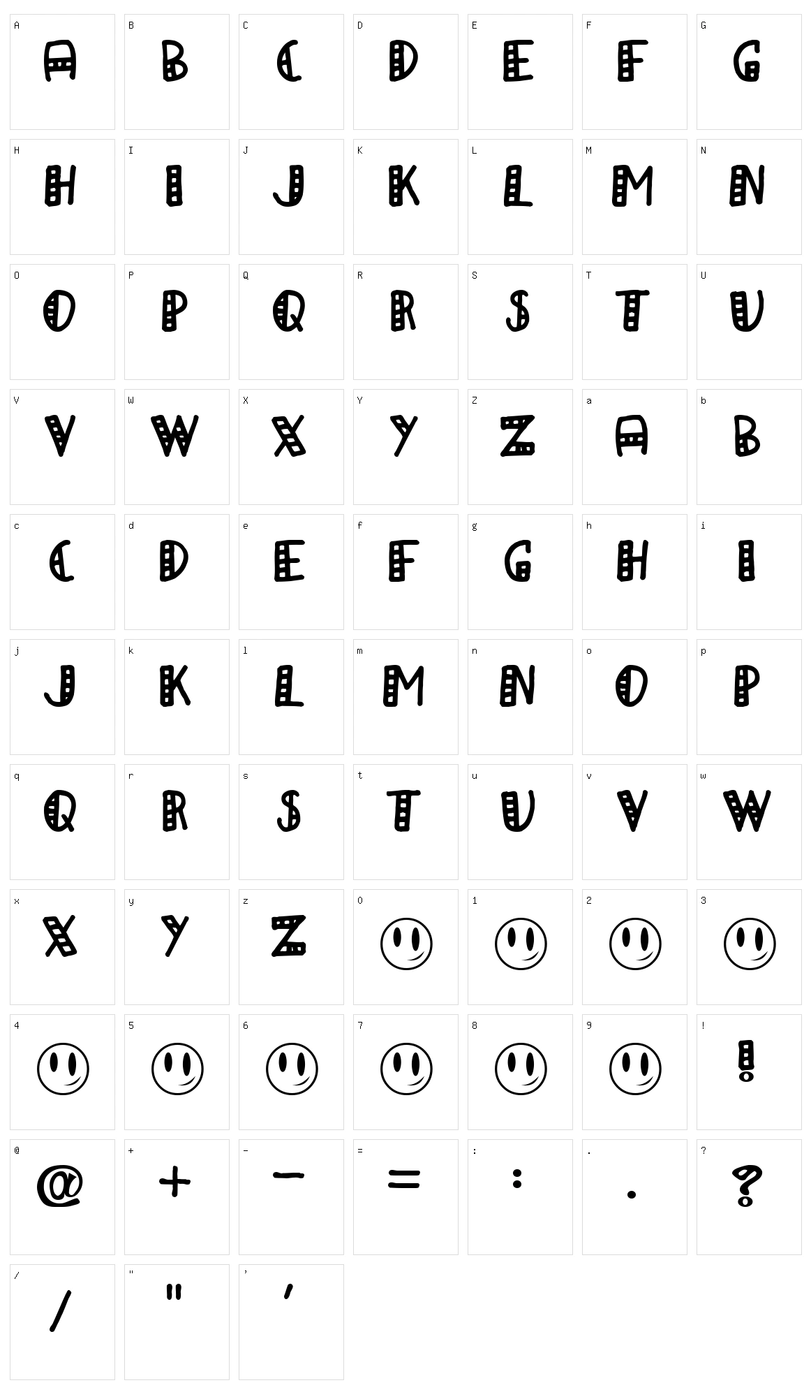 A Papa Character Set