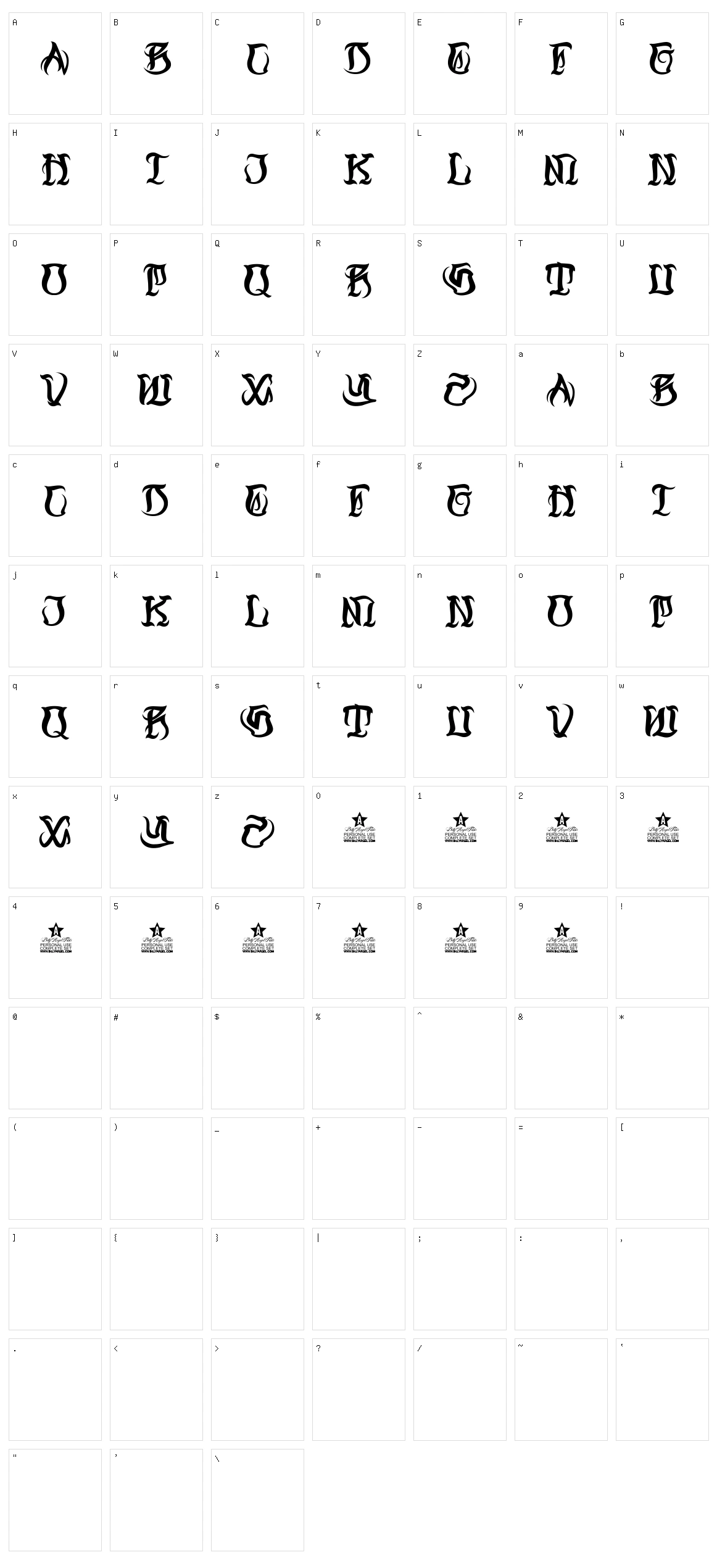 Black Ball Tattoo Character Set