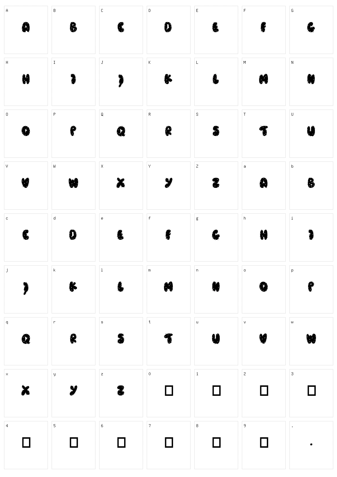 Caramba Character Set