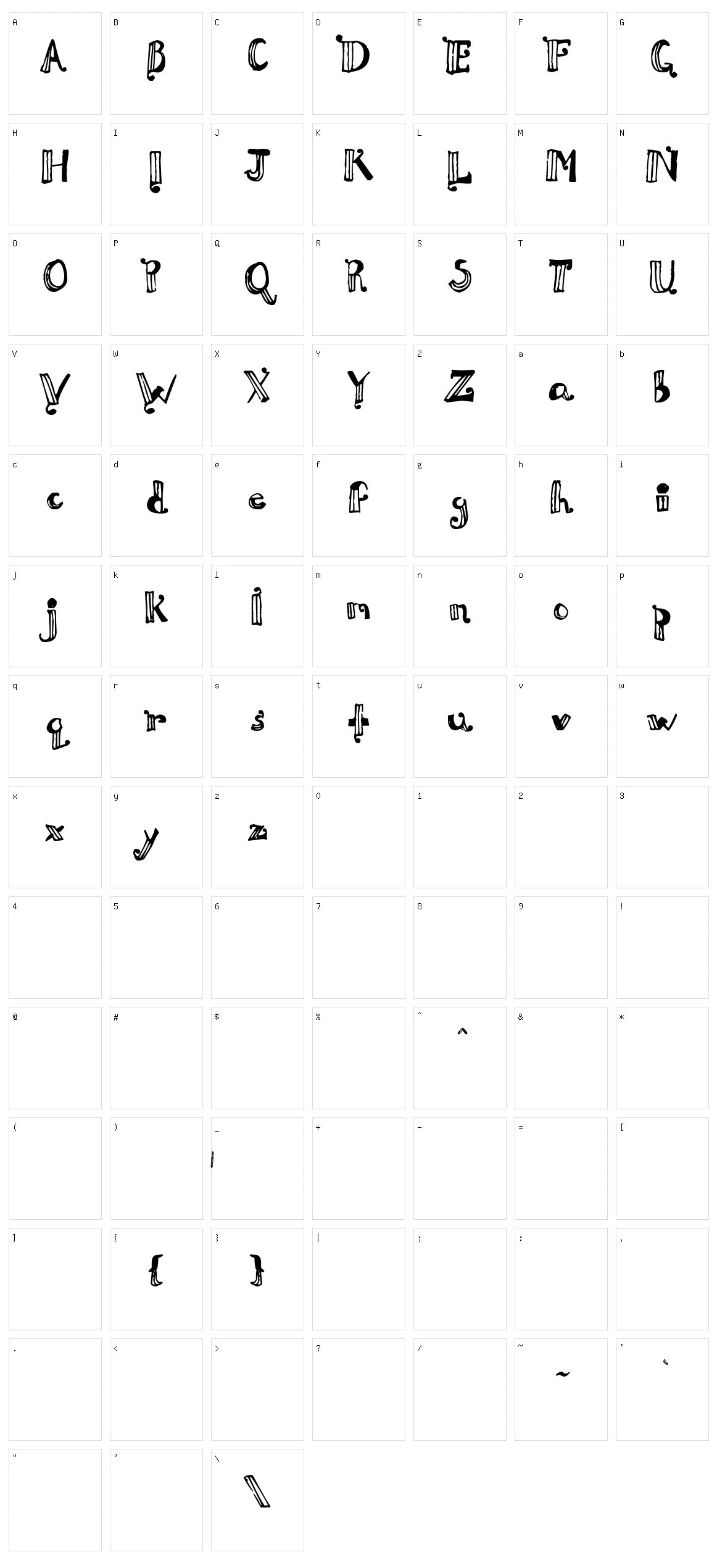 Doux PapÃ ya Character Set