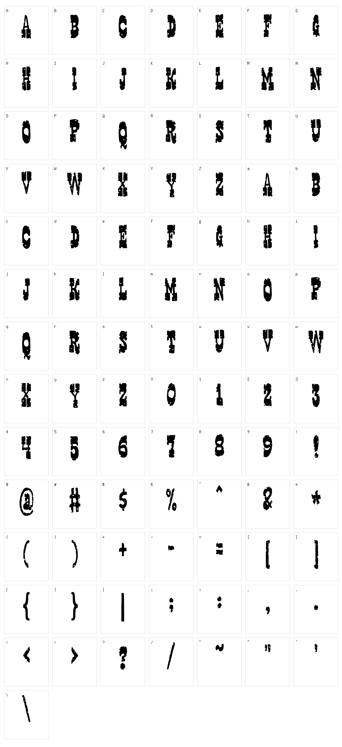 Gringo Nights Character Set