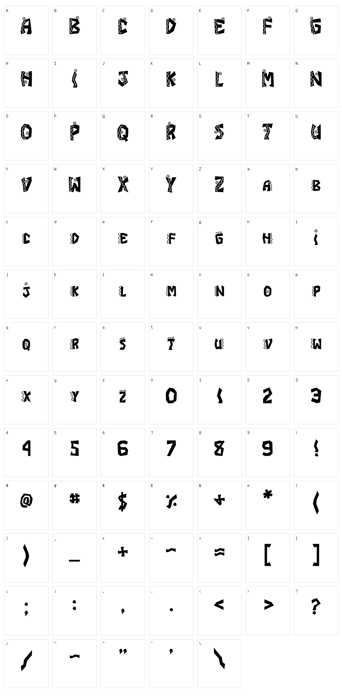 JI Chimichanga Character Set