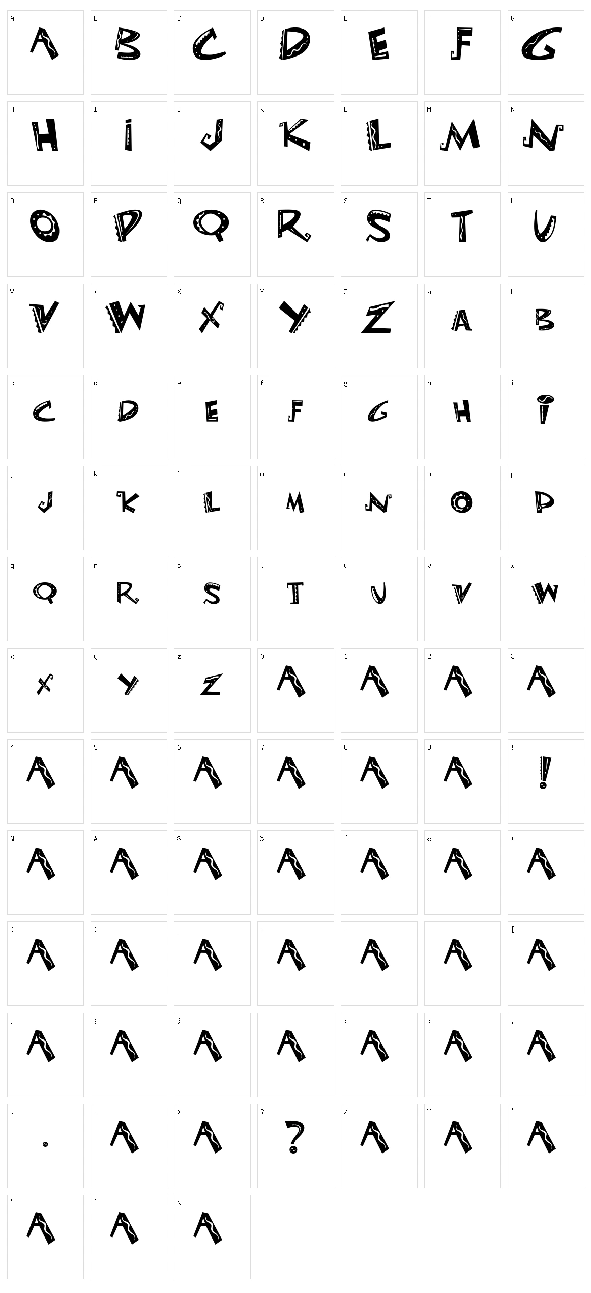 Las locuras del emperador Character Set