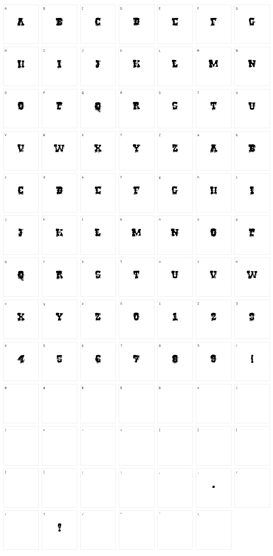 Mejiko Character Set