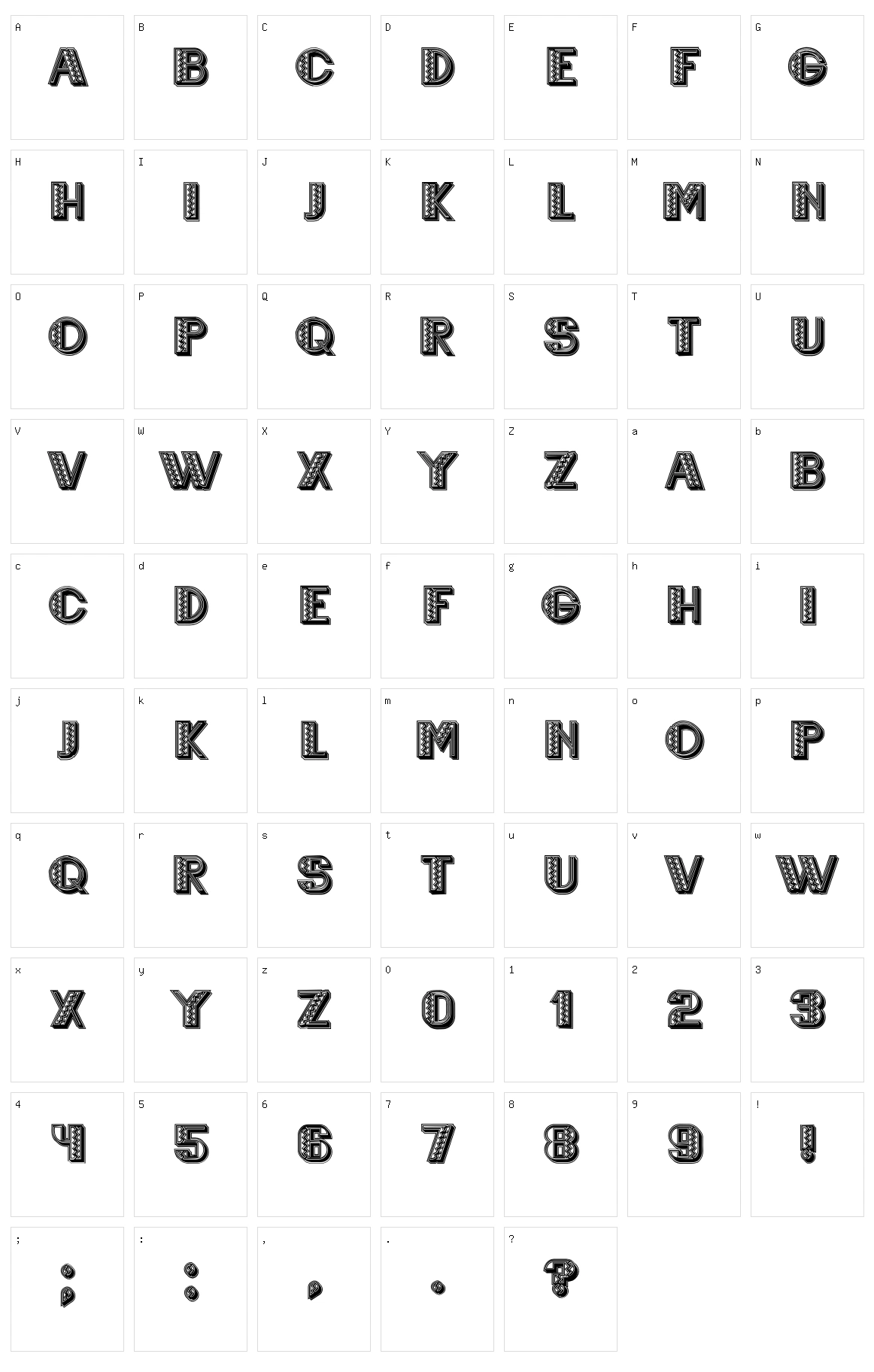Mexicanero Character Set