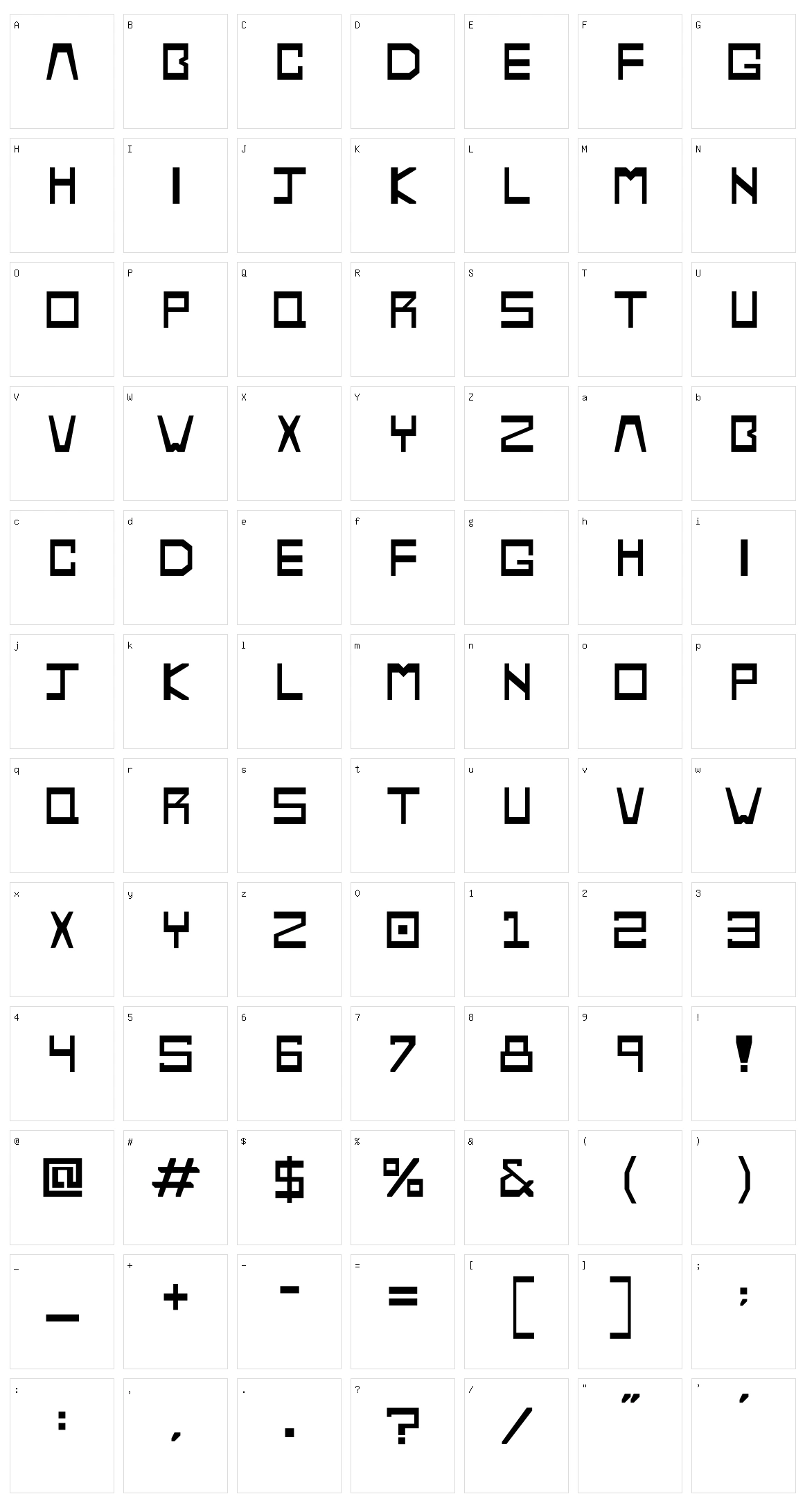 Mezcal Character Set