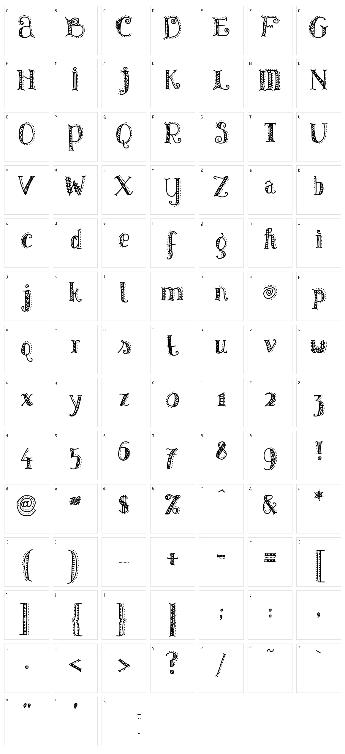 Patterns & Dots Character Set
