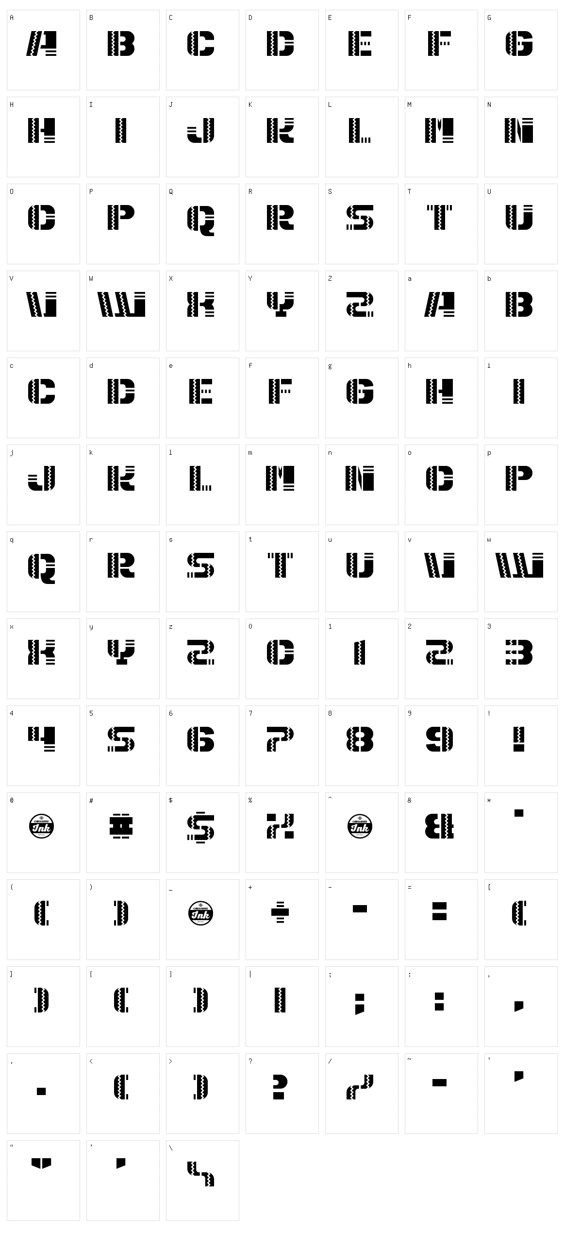 Puerto Magnifico Character Set