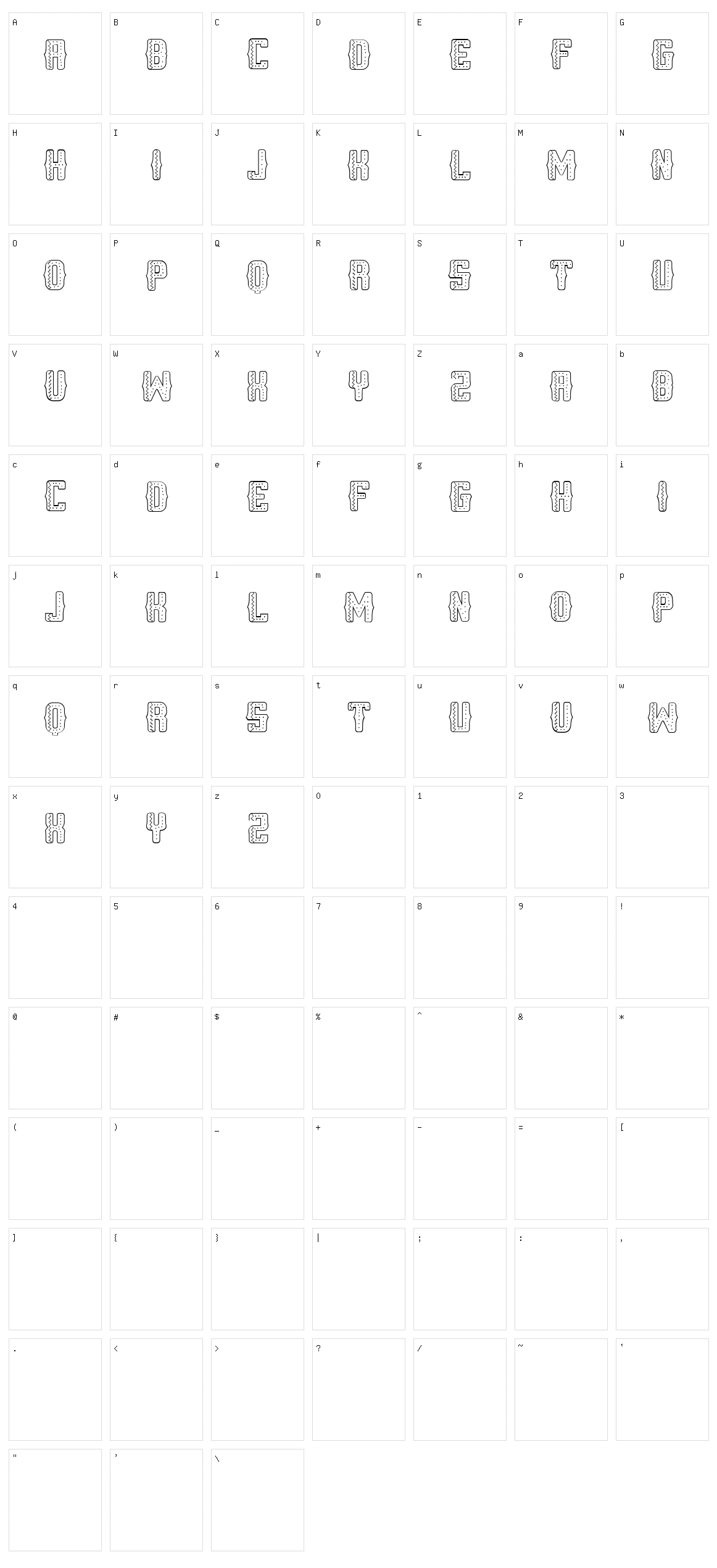 Sombrero Character Set