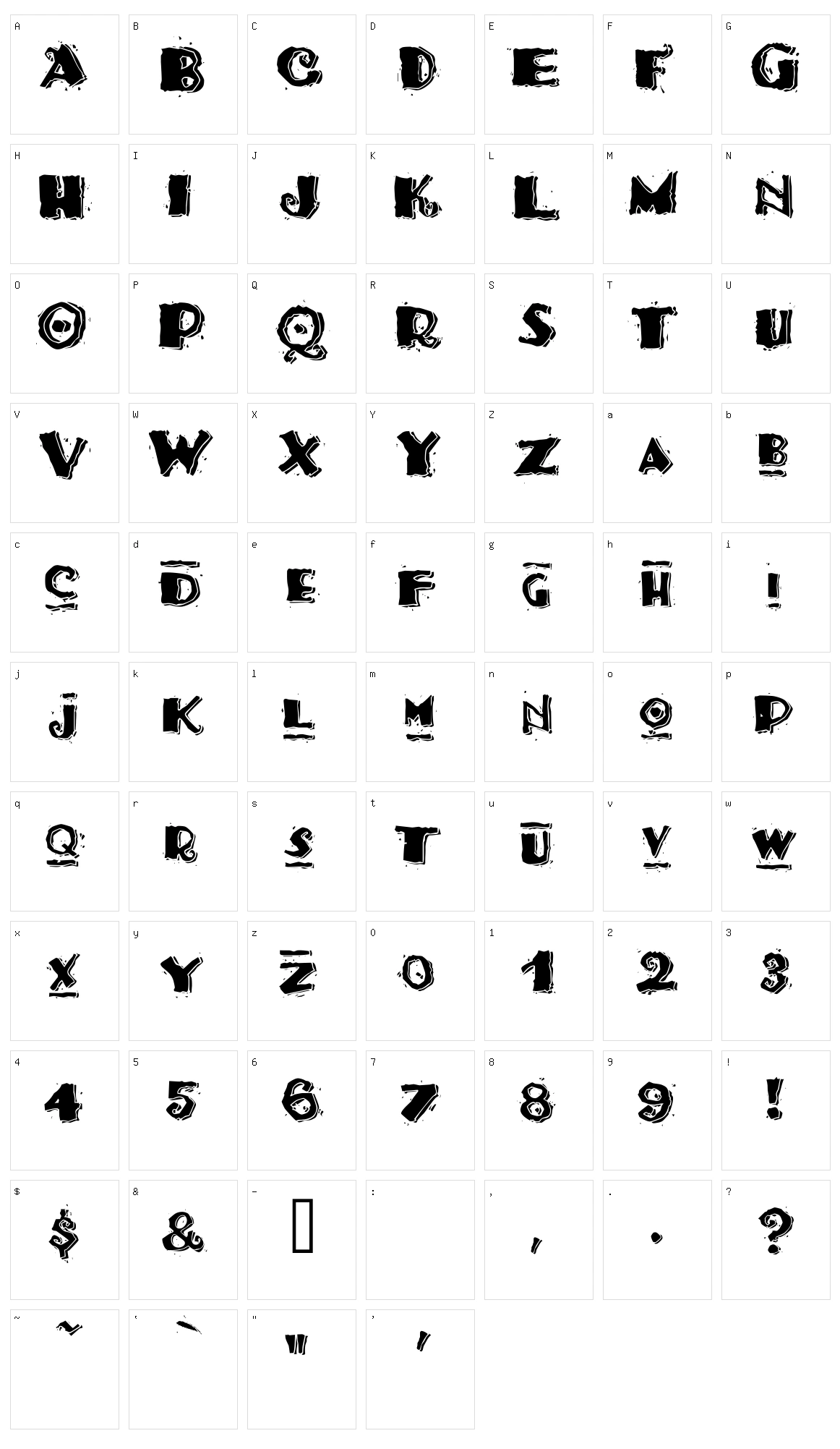Taco Modern Character Set