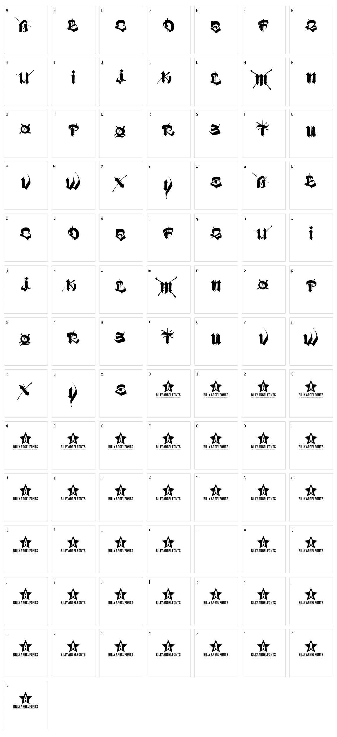 Vatos Character Set