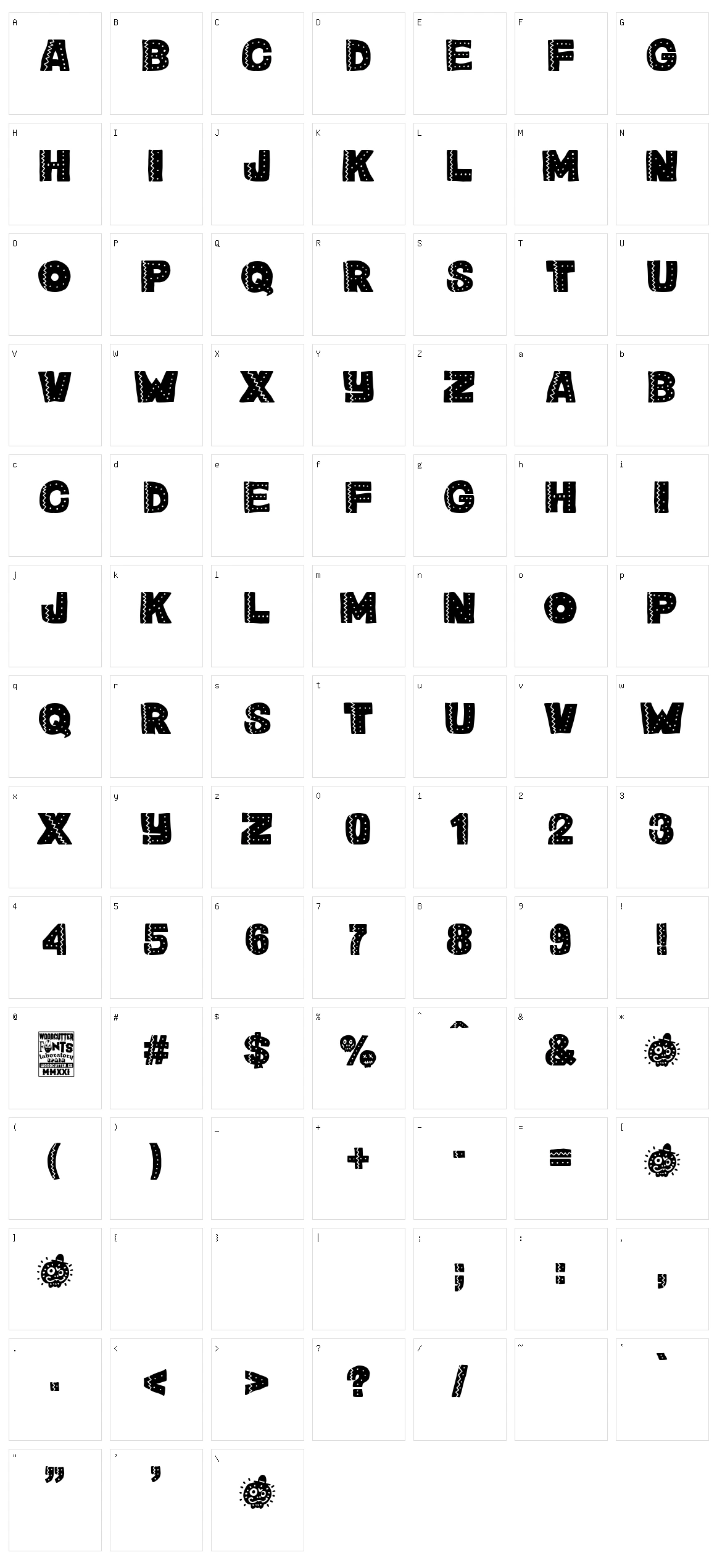 Â¡Viva MÃ©xico, cabrones! Character Set