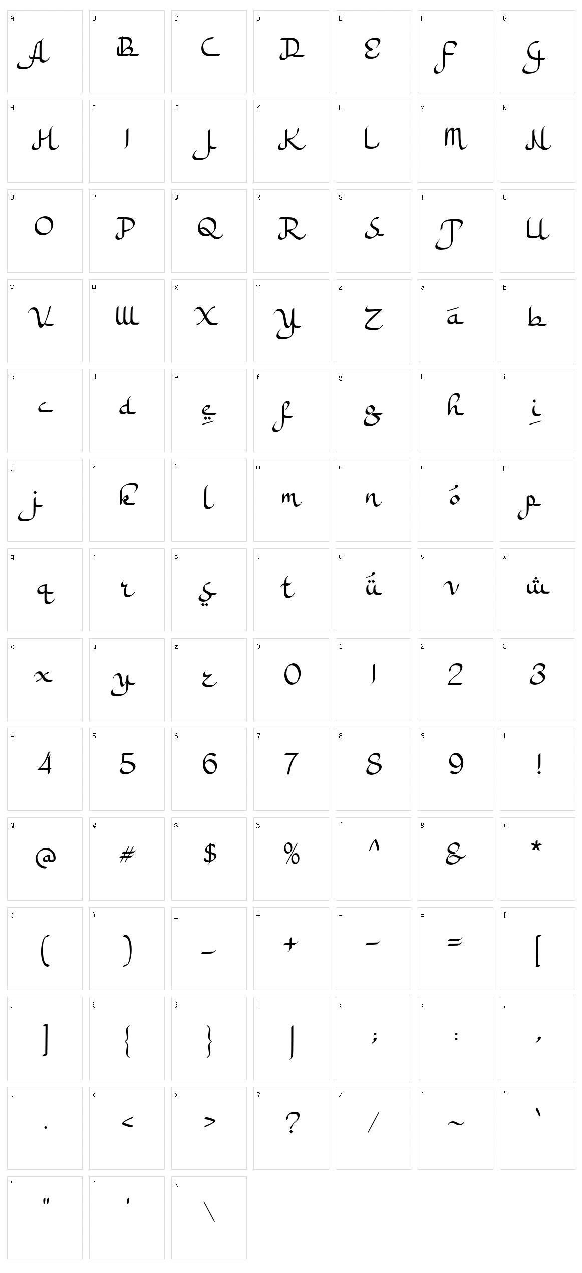 a Ahlan Wasahlan Character Set